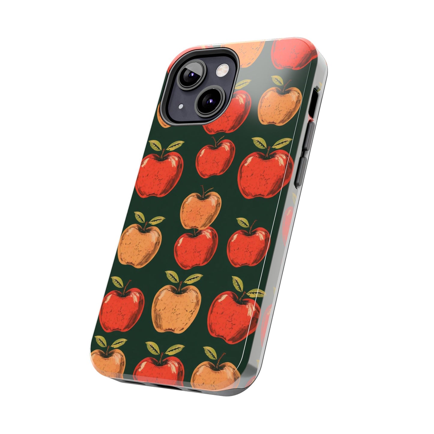 Apple Retro Pattern Tough Phone Case - Durable, Stylish, and Protective for Everyday Use - for iPhone