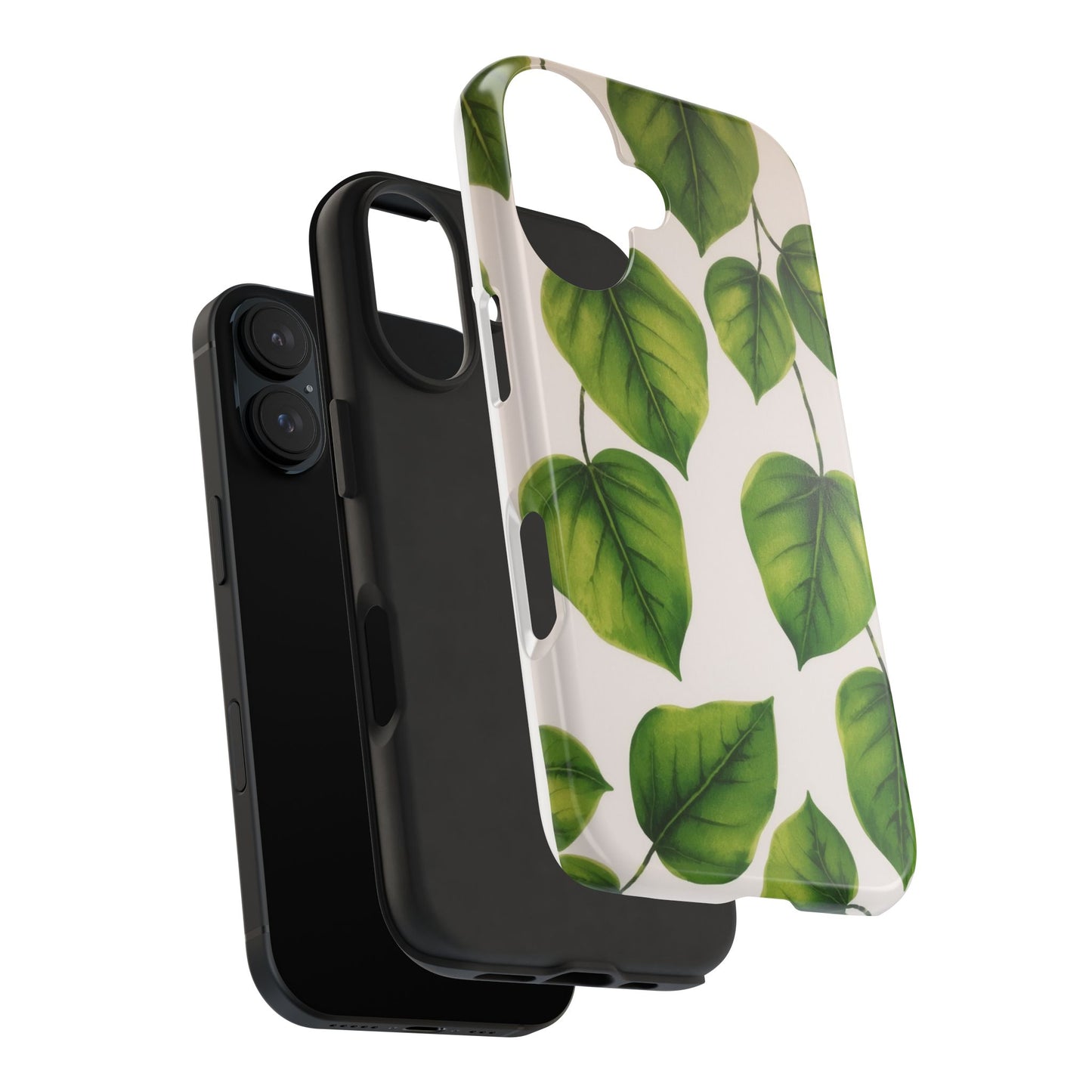 Tough Phone Cases with Green Leaf Design | Eco-Friendly Protection for Nature Lovers