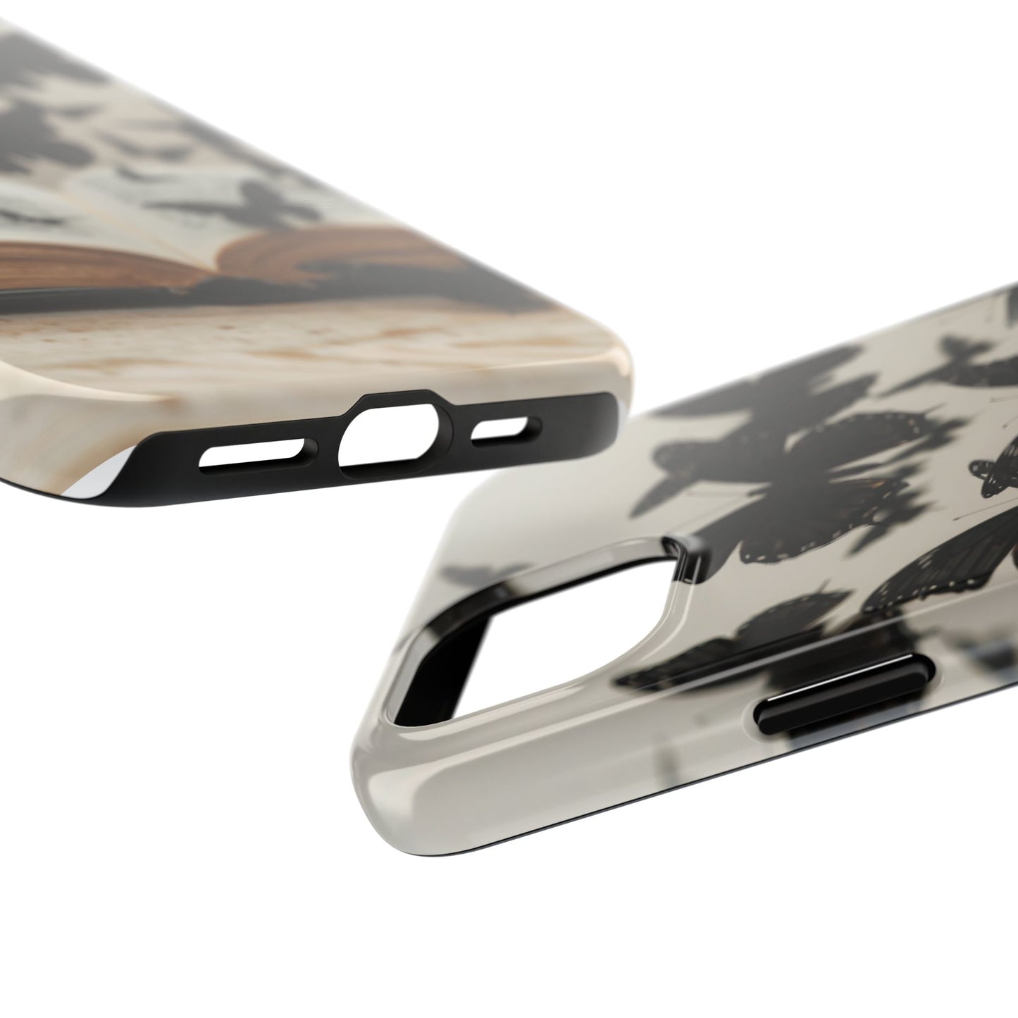 Butterfly Magic Tough Phone Case - Literary Design for Book Lovers