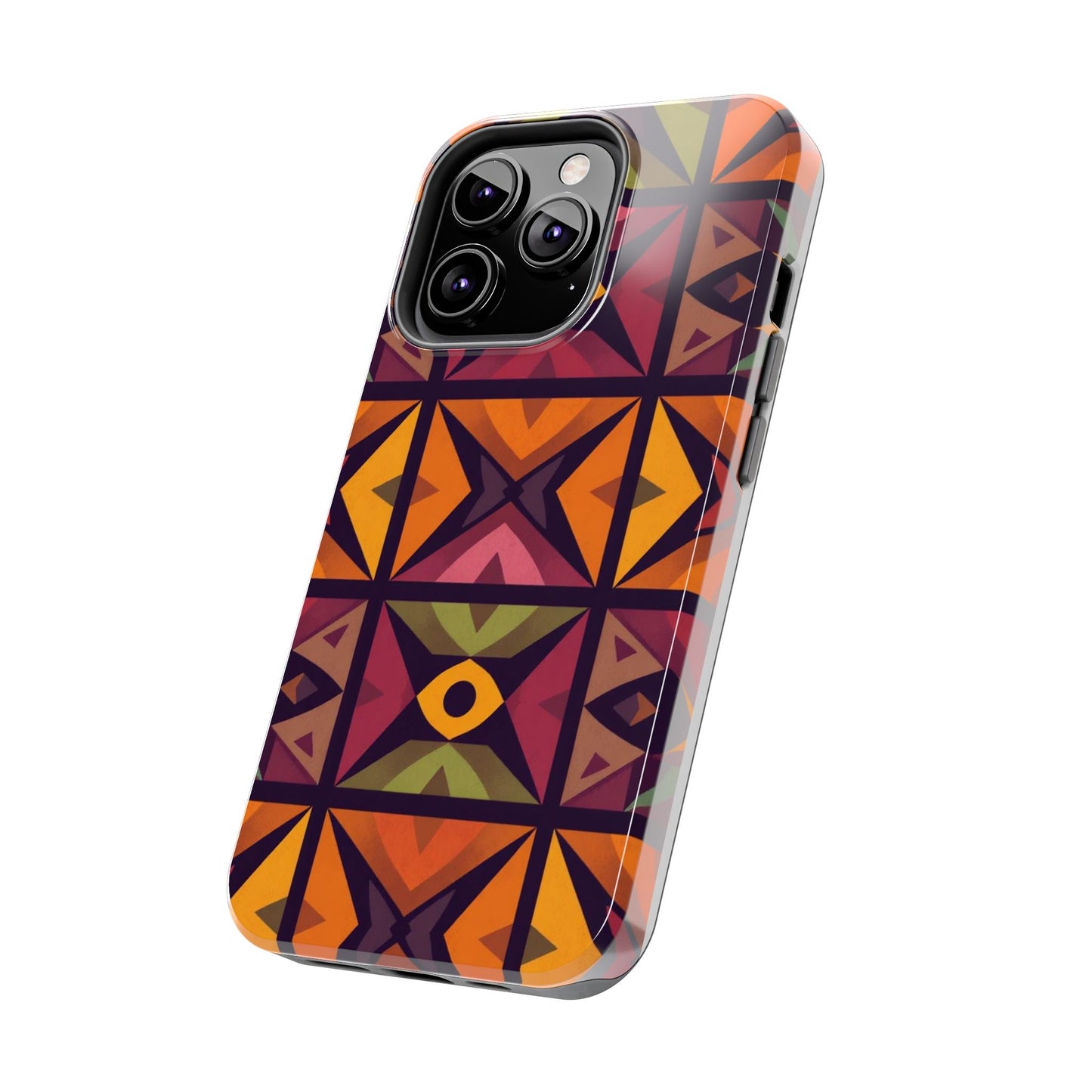Vibrant Tribal Geometric Tough Phone Case - Colorful Protection for Your iPhone