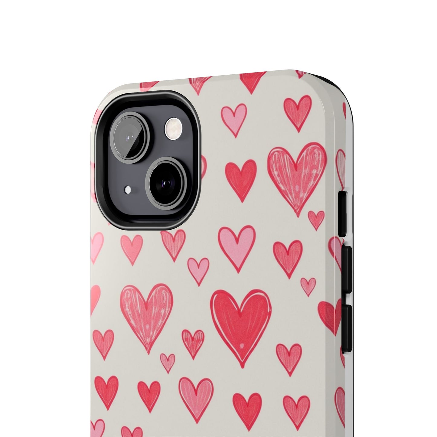 Heart Pattern Tough Phone Case - Cute and Stylish Protection