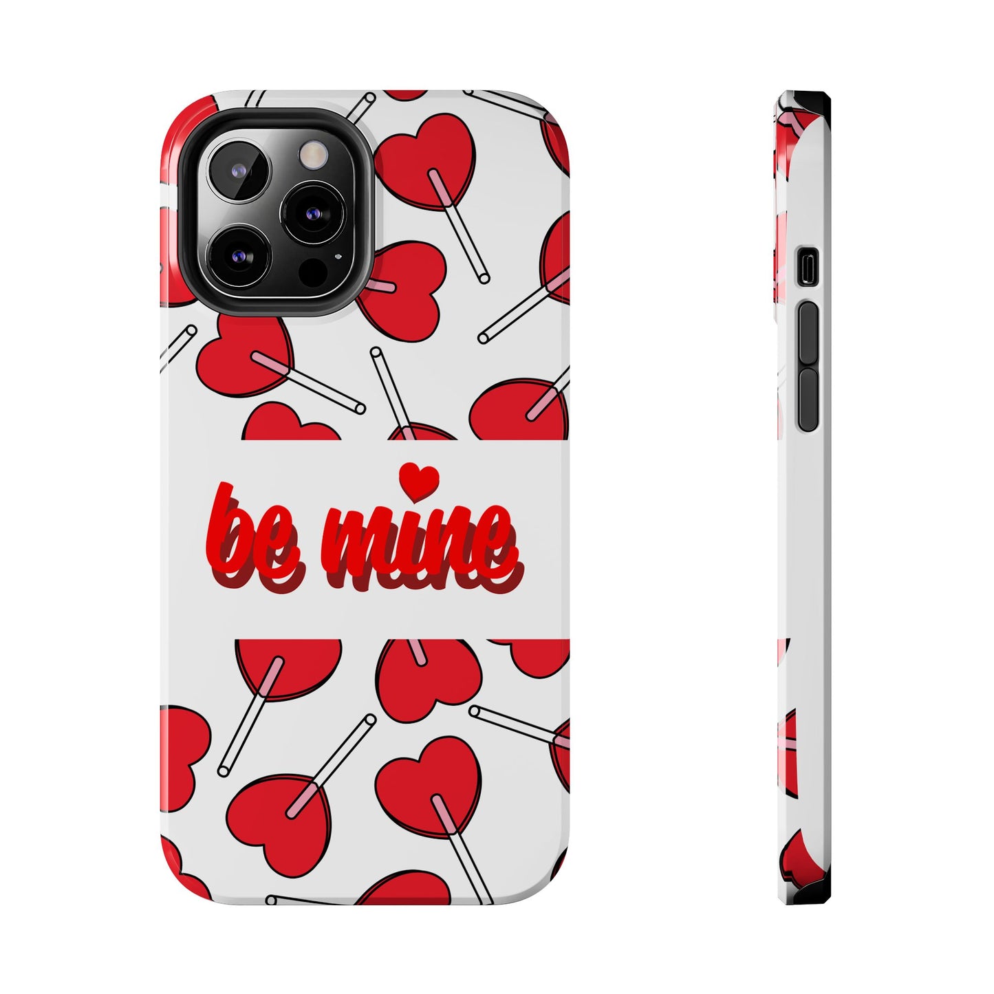 Be Mine Heart Pattern Tough Phone Case - Love Gift - for iPhone