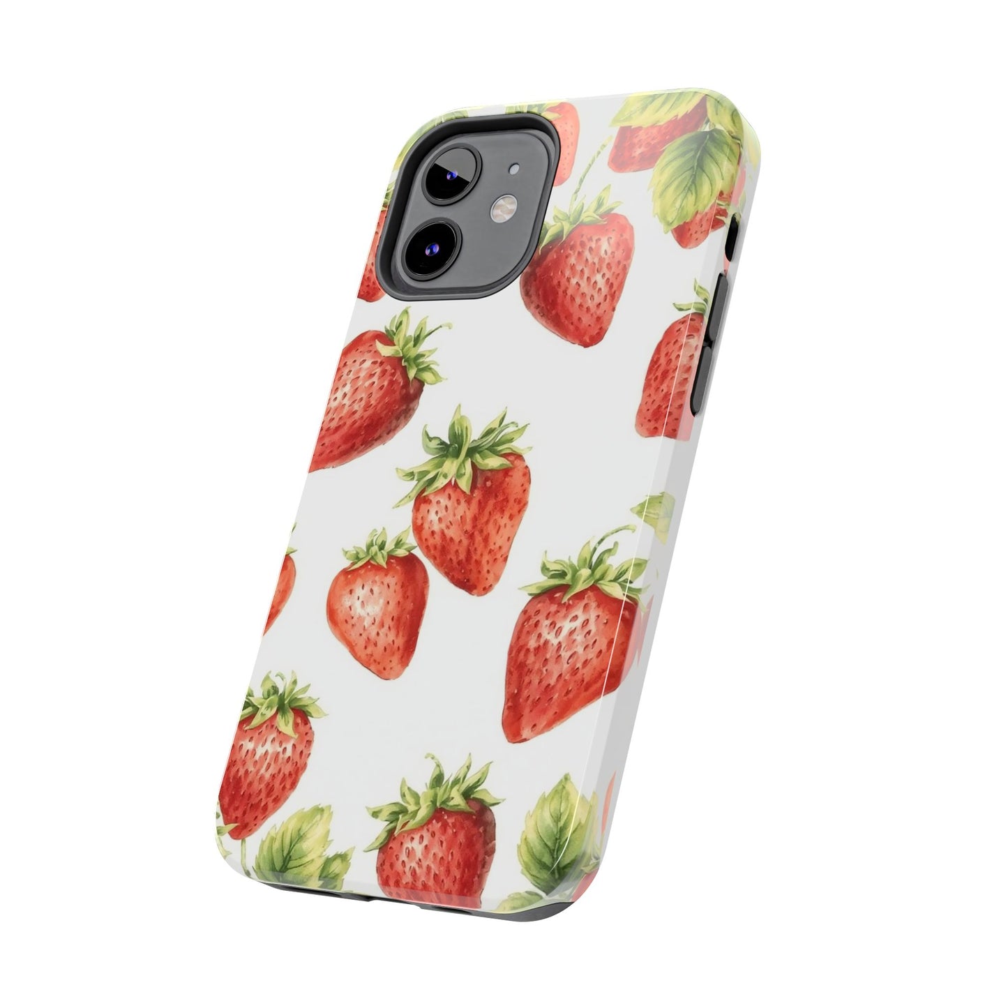 Strawberry Tough Phone Case - Durable Protection with a Fresh Design - for iPhone