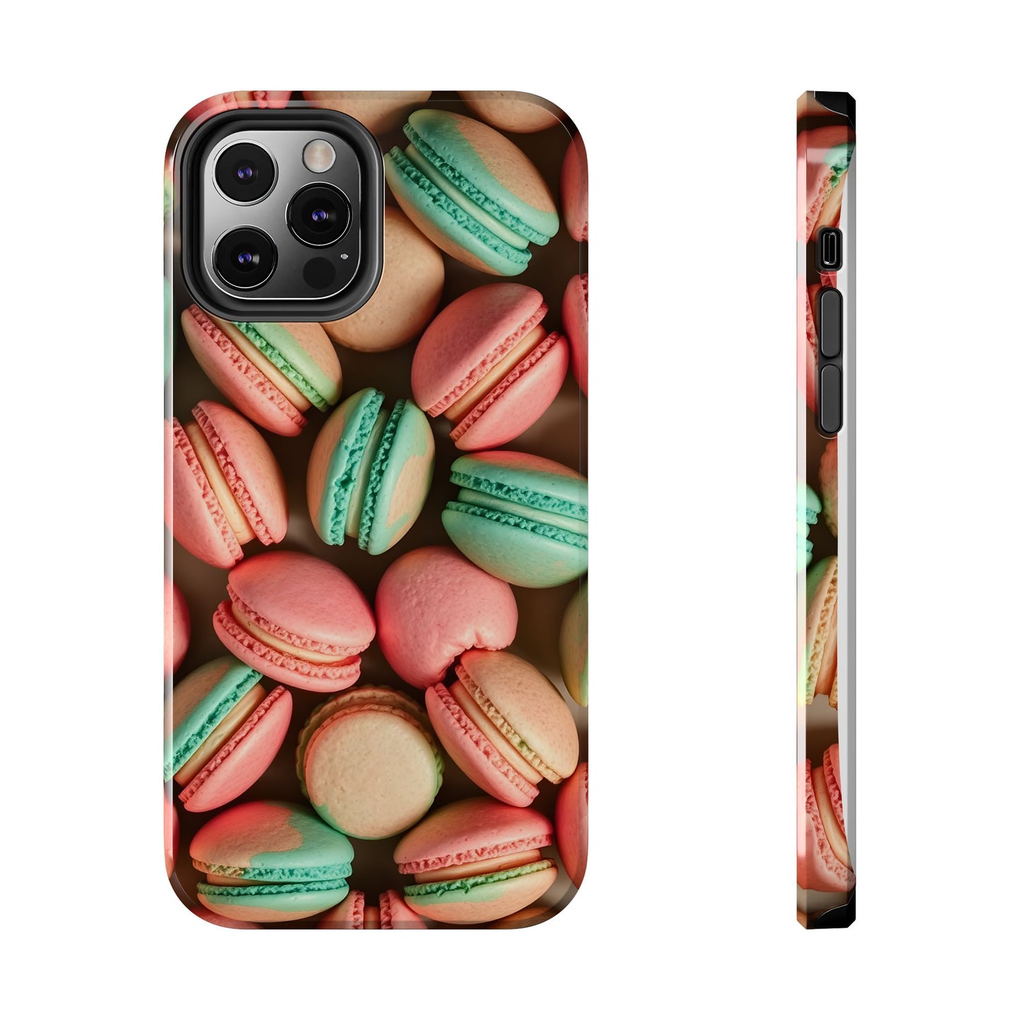 Colorful Tasty Macarons Tough Phone Case - Durable Protection with Sweet Aesthetic - for iPhone
