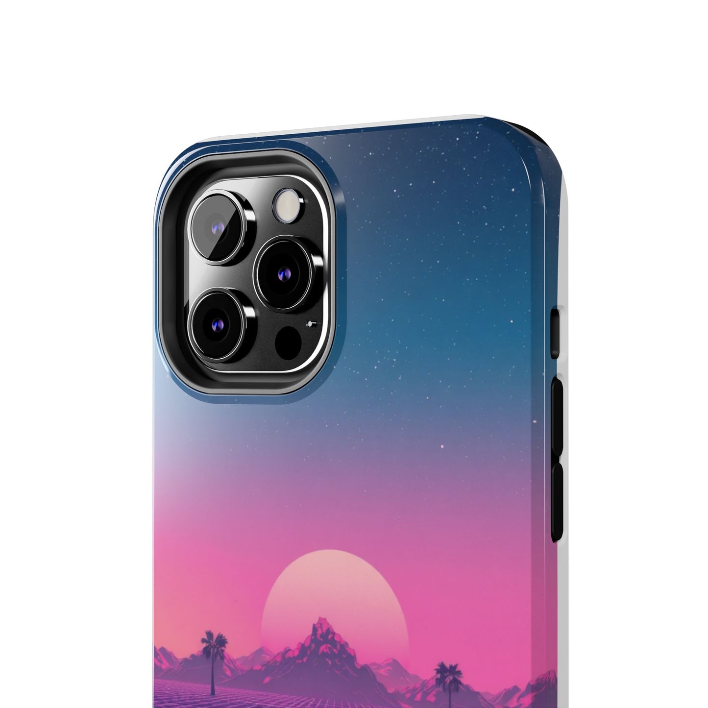 Retro Aesthetic Tough Phone Case - Vibrant Sunset Design