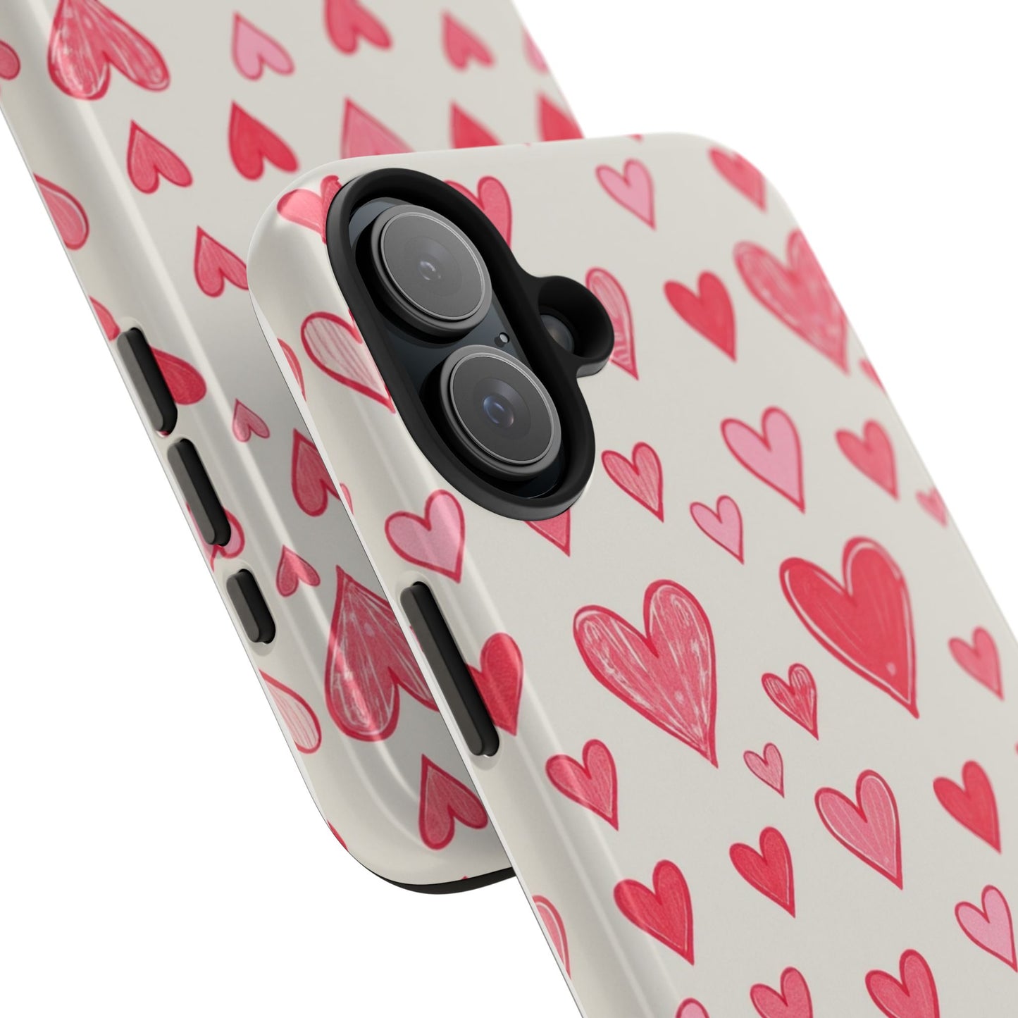 Heart Pattern Tough Phone Case - Cute and Stylish Protection