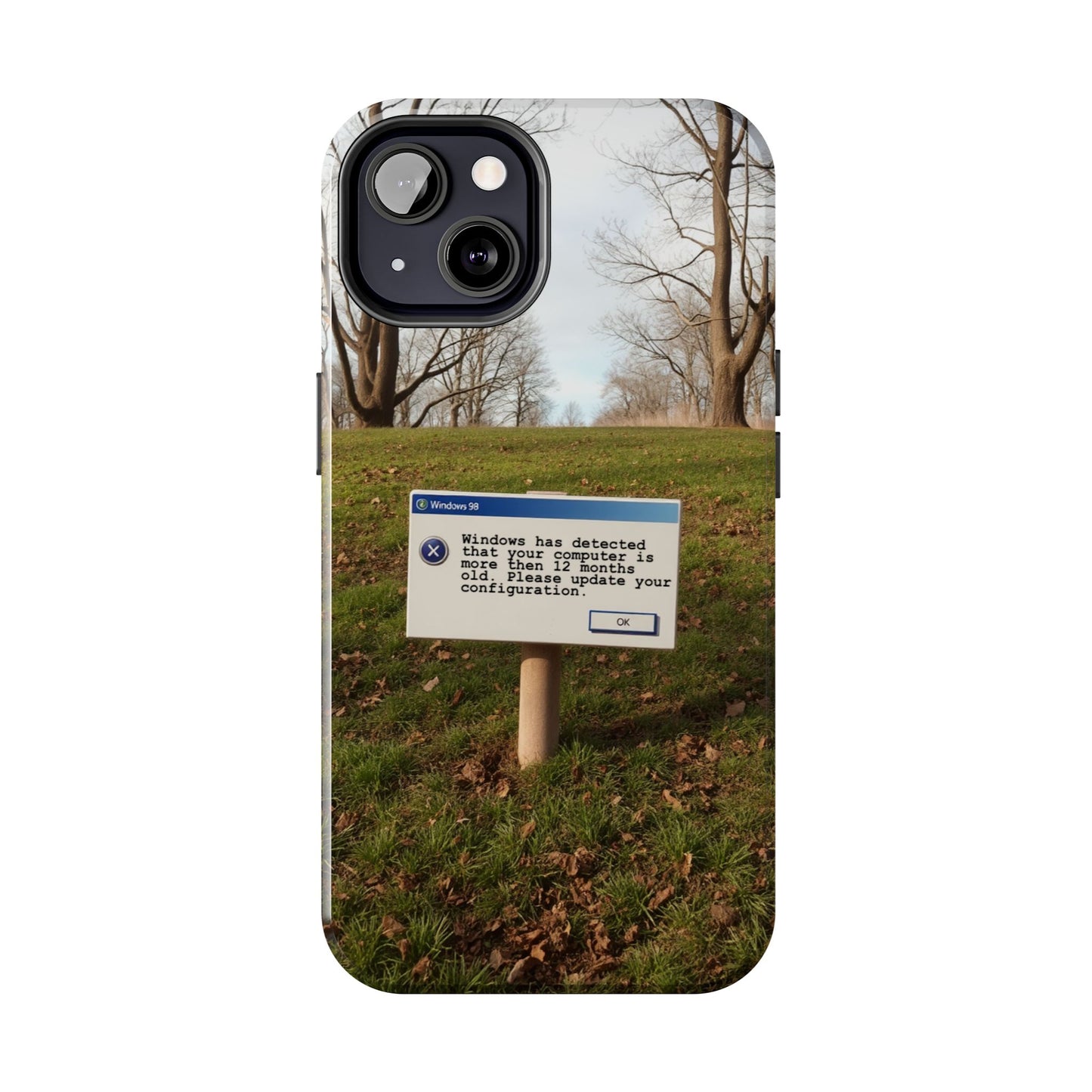 Durable Phone Case with Windows 98 Error Message Design - Perfect Gift for Tech Lovers