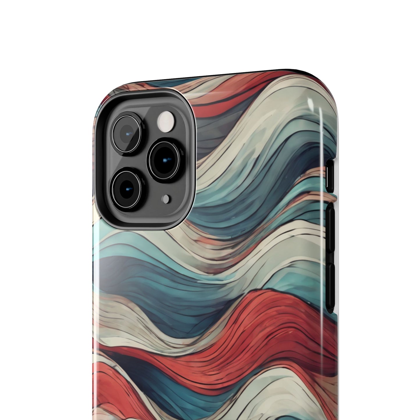 Abstract Waves Tough Phone Case - Stylish & Durable Phone Protection - for iPhone