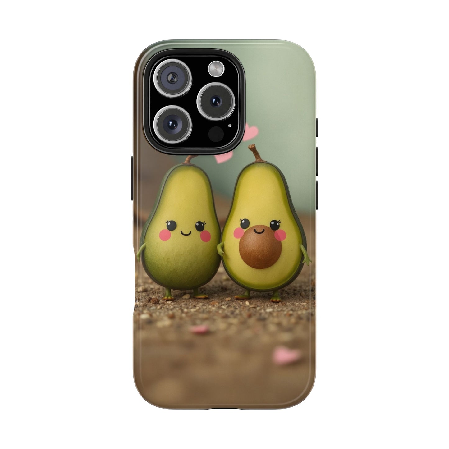 Cute Avocado Phone Case, Funny Tough Case, Quirky Phone Accessory, Gifts for Foodies, Valentine's Day Present