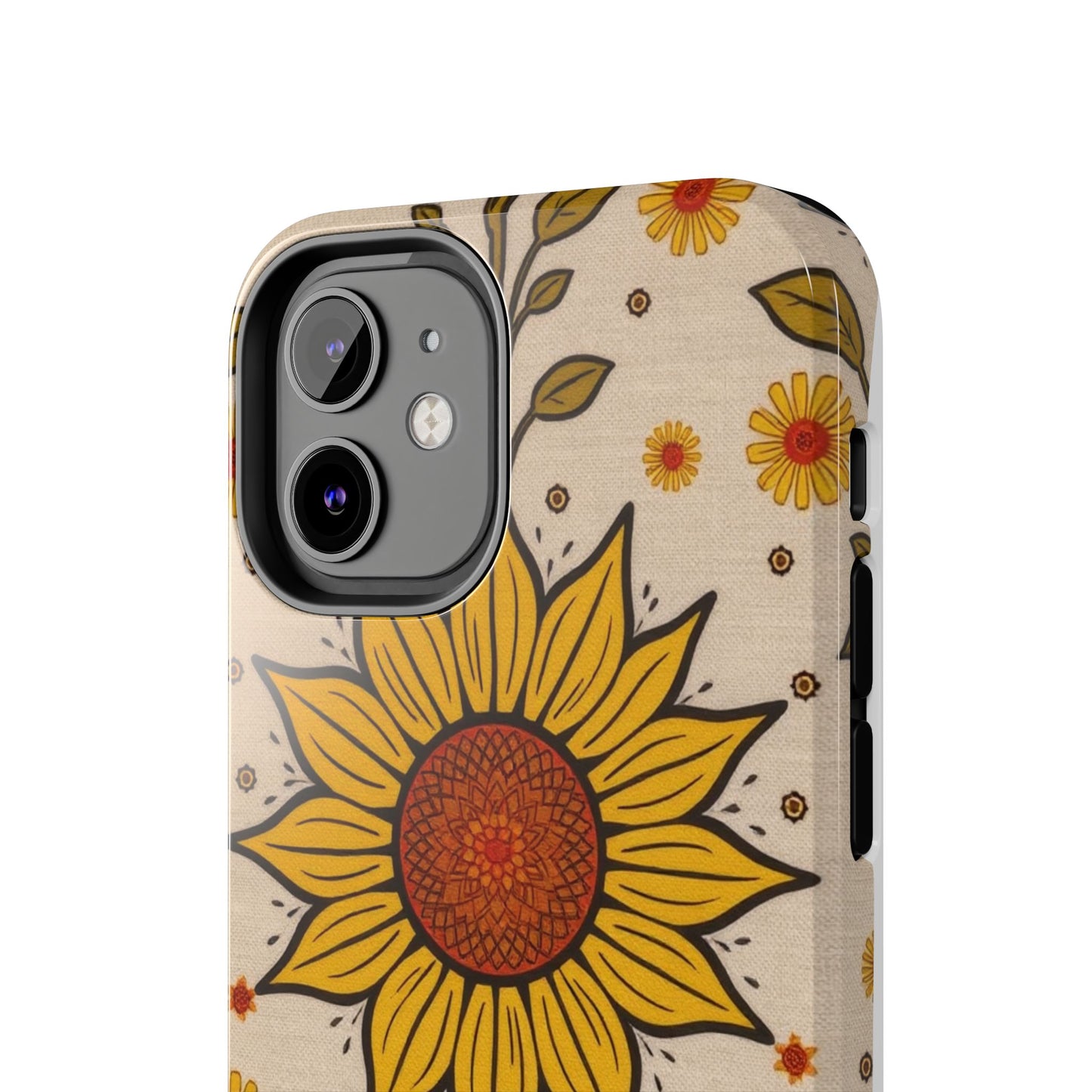 Bright Sunflower Origins Tough Phone Case - Floral Design for Nature Lovers - for iPhone