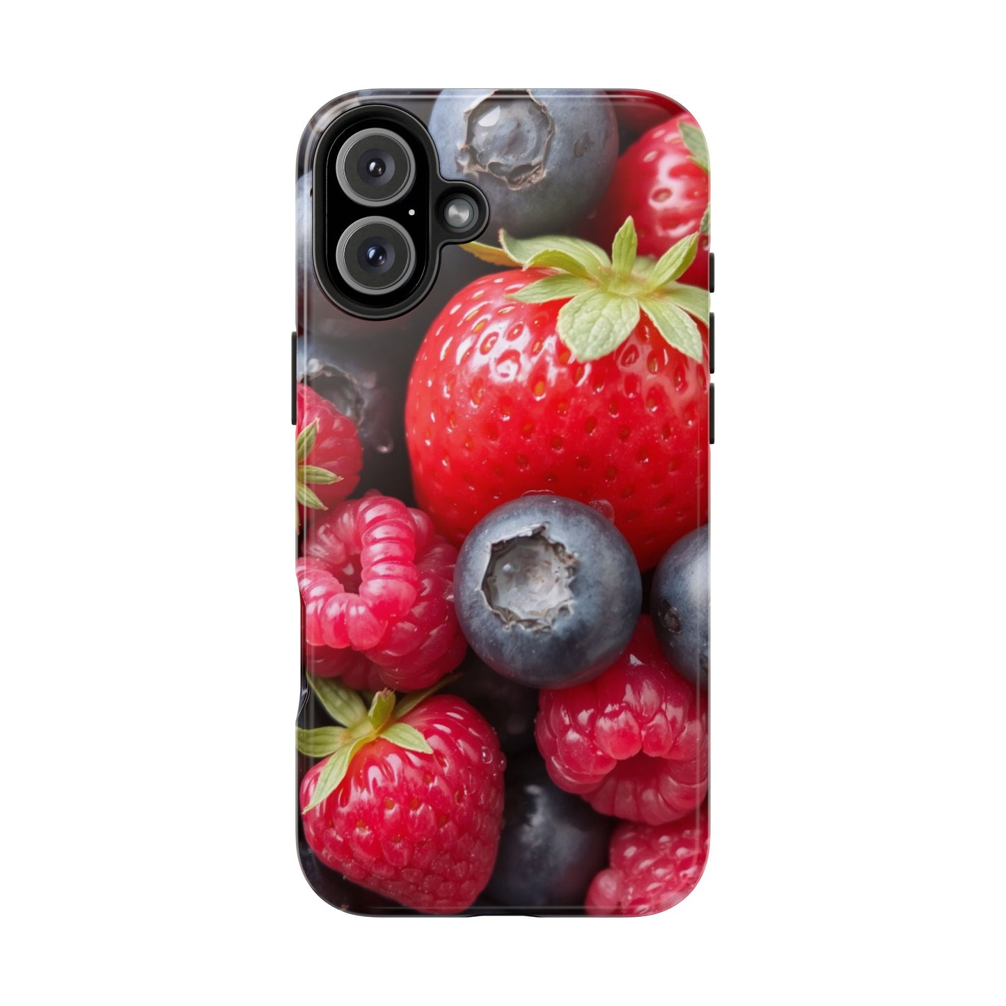 Fruit-Themed Tough Phone Case - Berry Burst Design
