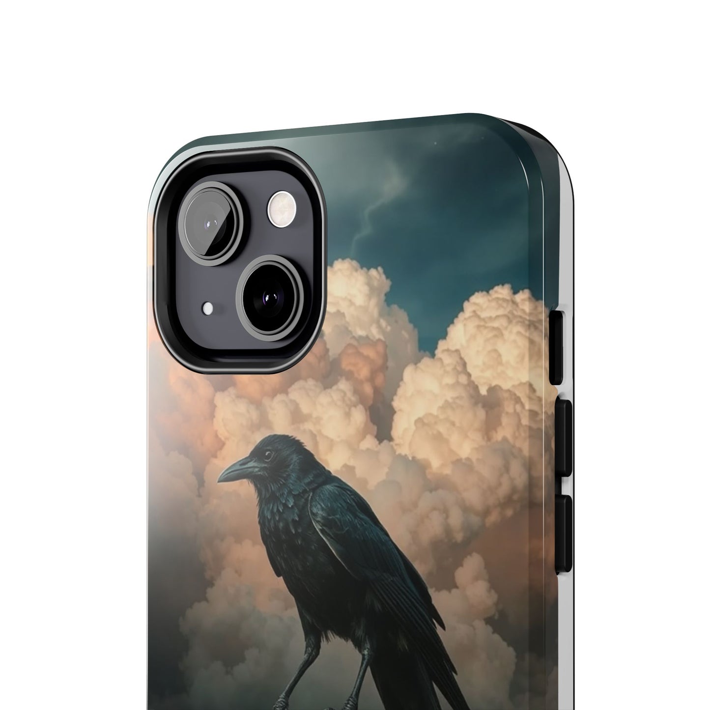 Gothic Raven Skull Tough Phone Case - Unique Protective Cover for Halloween Lovers