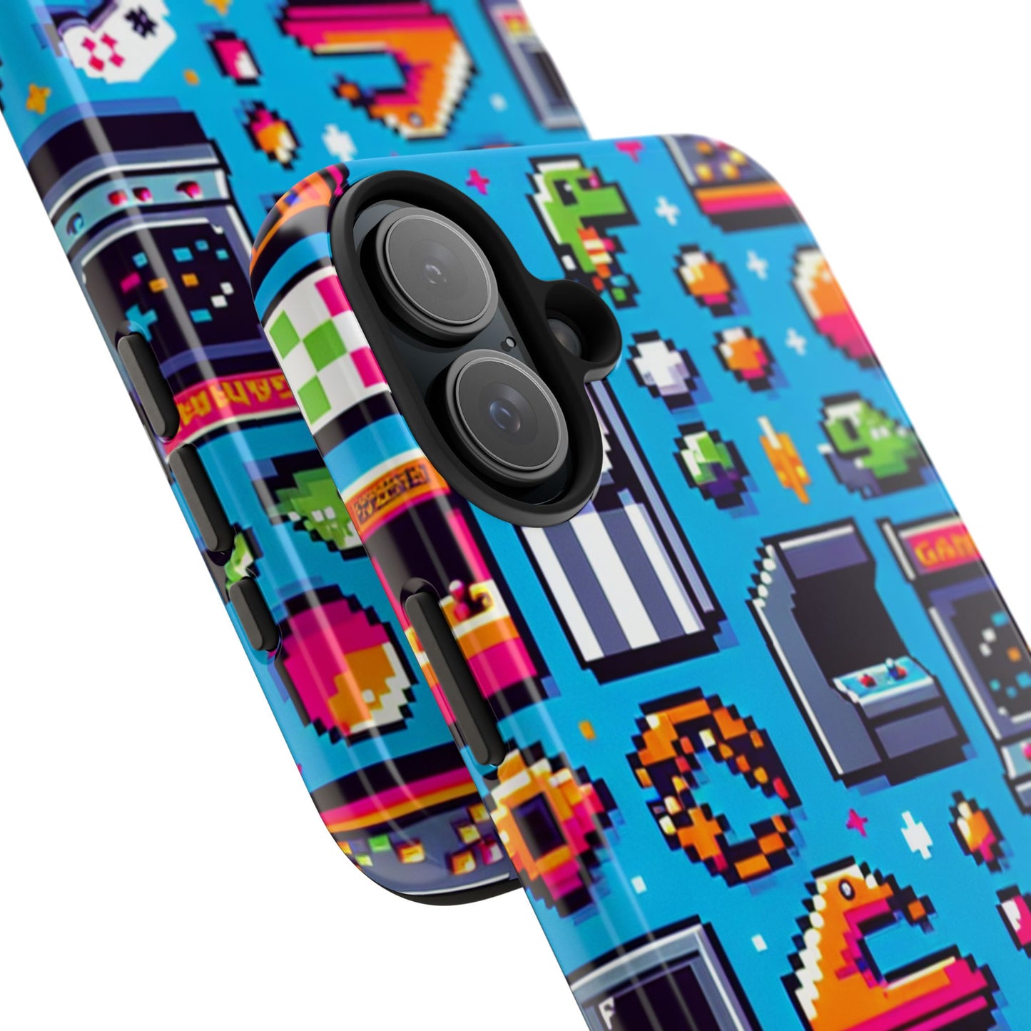 Retro Gaming Tough Phone Case - Pixel Art Design for Gamers - for iPhone