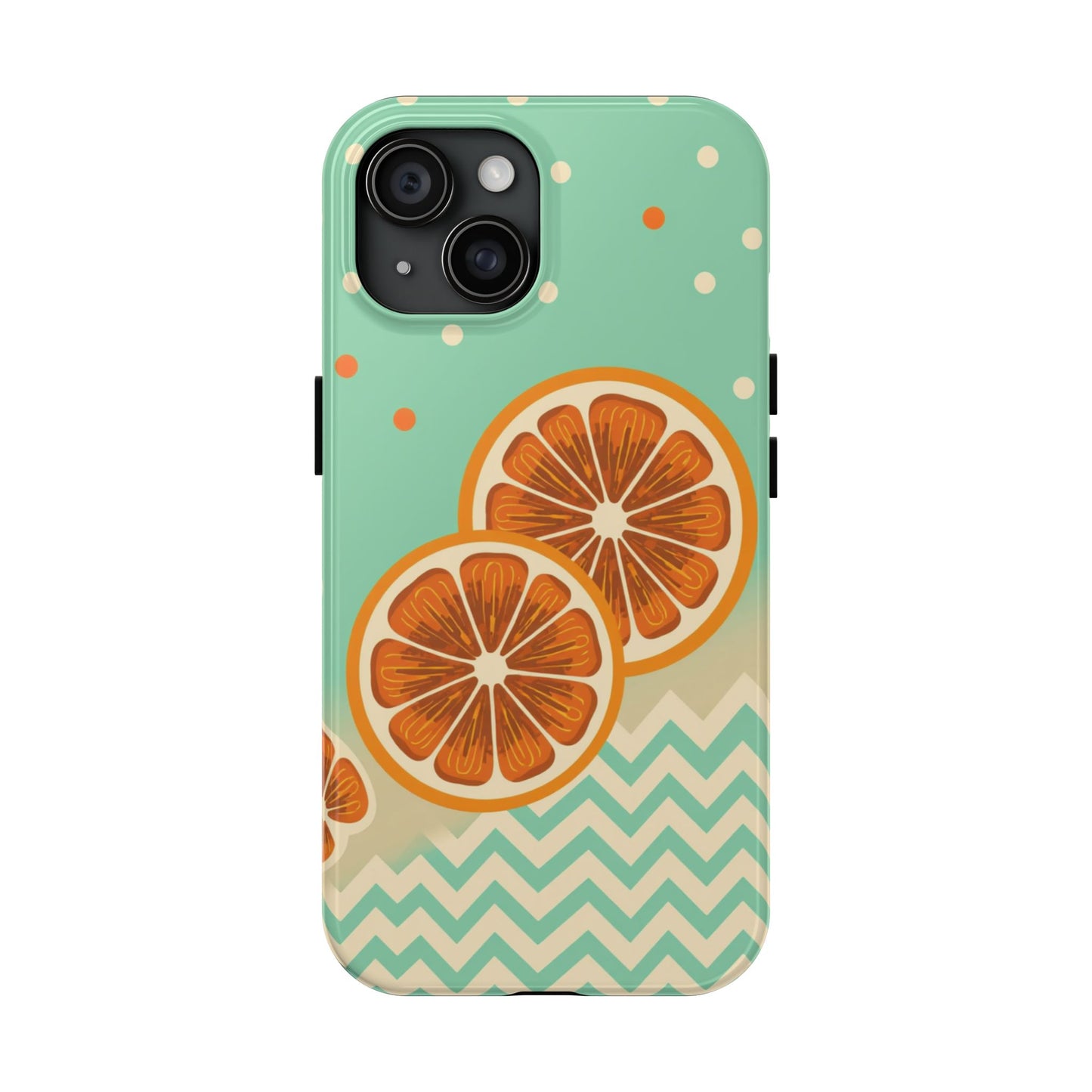 Citrus Vibe Tough Phone Case - Fun Orange Slice Design