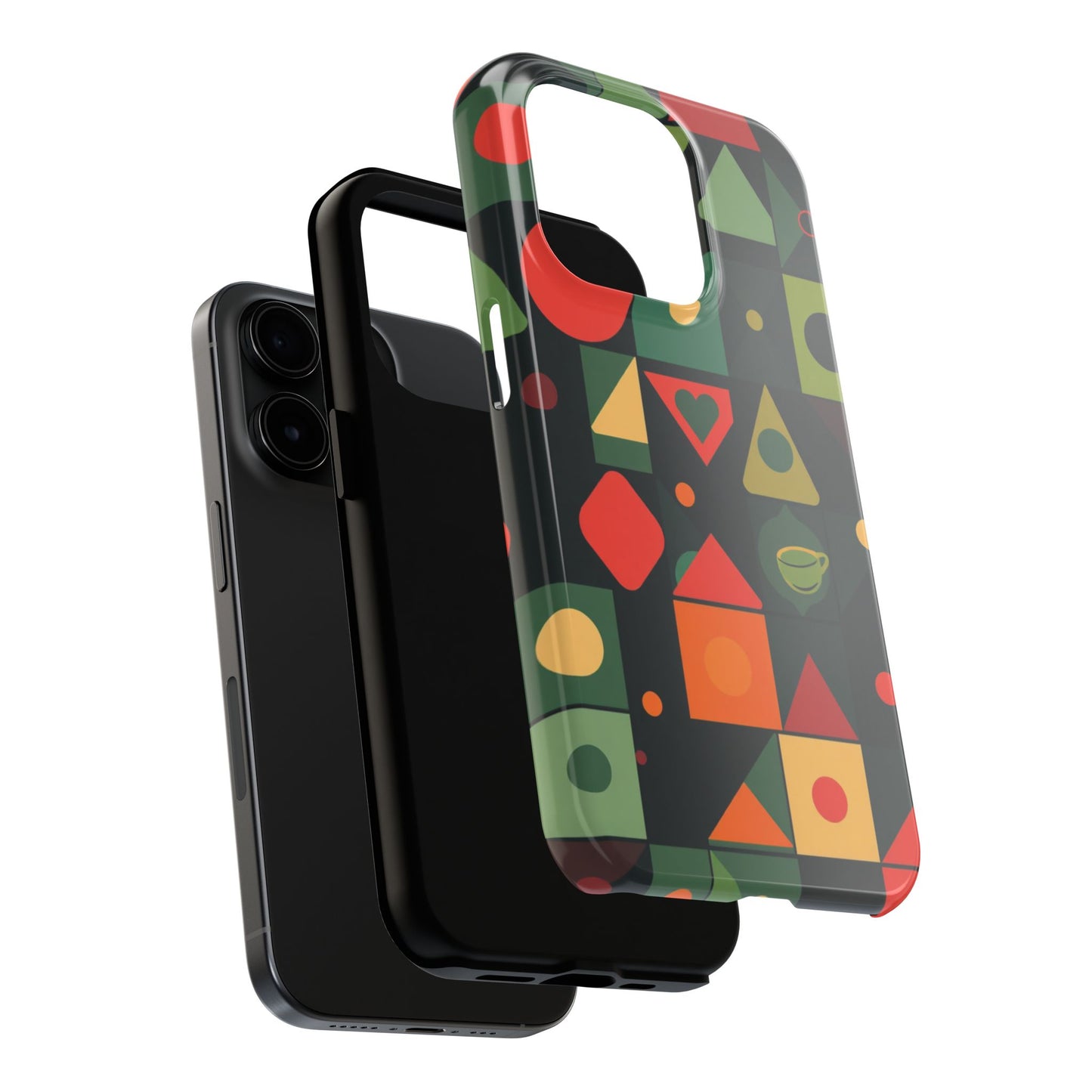 Vibrant Geometric Tough Phone Cases – Stylish Protection for Trendsetters - for iPhone
