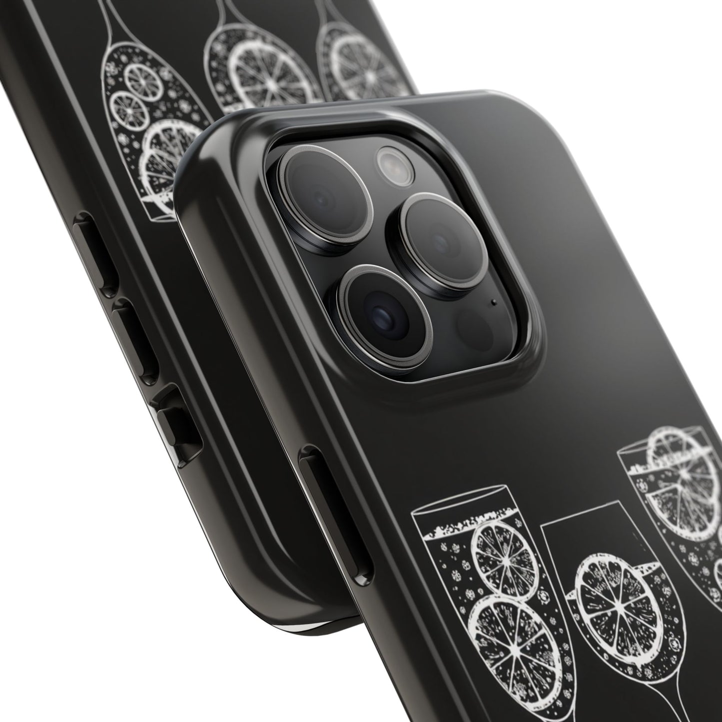 Stylish Tough Phone Cases with Citrus Glass Design, Protective Cases for Parties, Summer Events, and Everyday Use