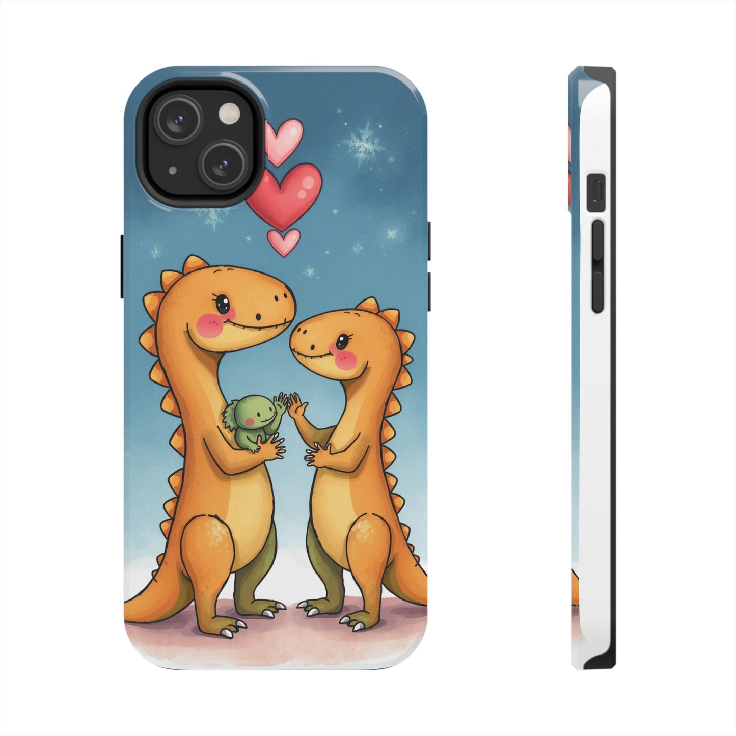 Dino Love Tough Phone Case - Cute & Durable Design for Kids & Parents