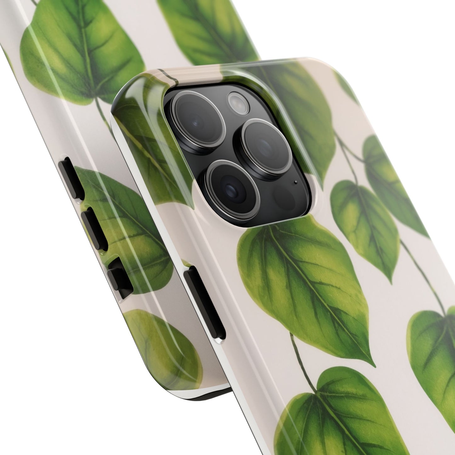 Tough Phone Cases with Green Leaf Design | Eco-Friendly Protection for Nature Lovers
