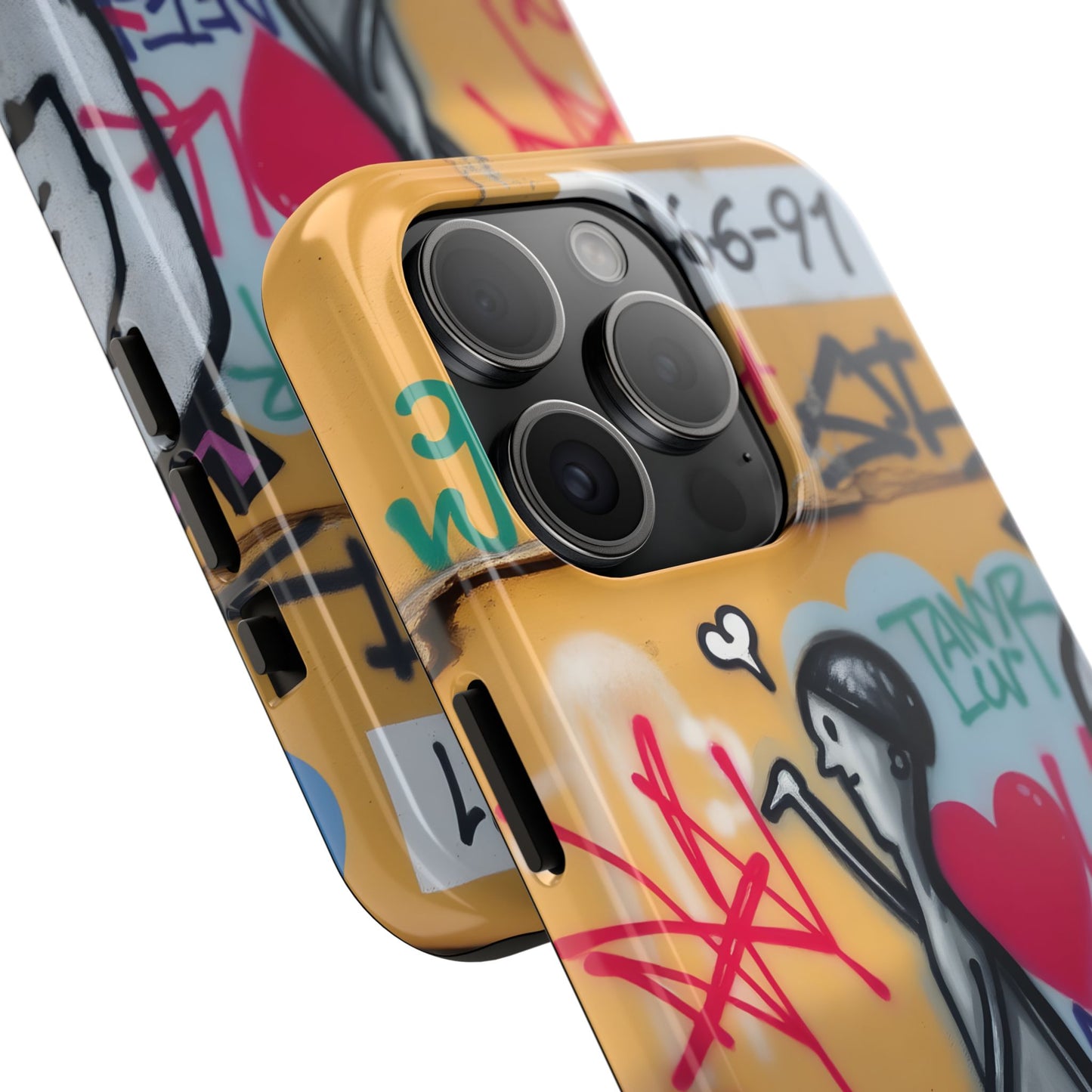 Urban Cupid Graffiti Tough Phone Case - Durable Protection with Street Art Vibe - for iPhone