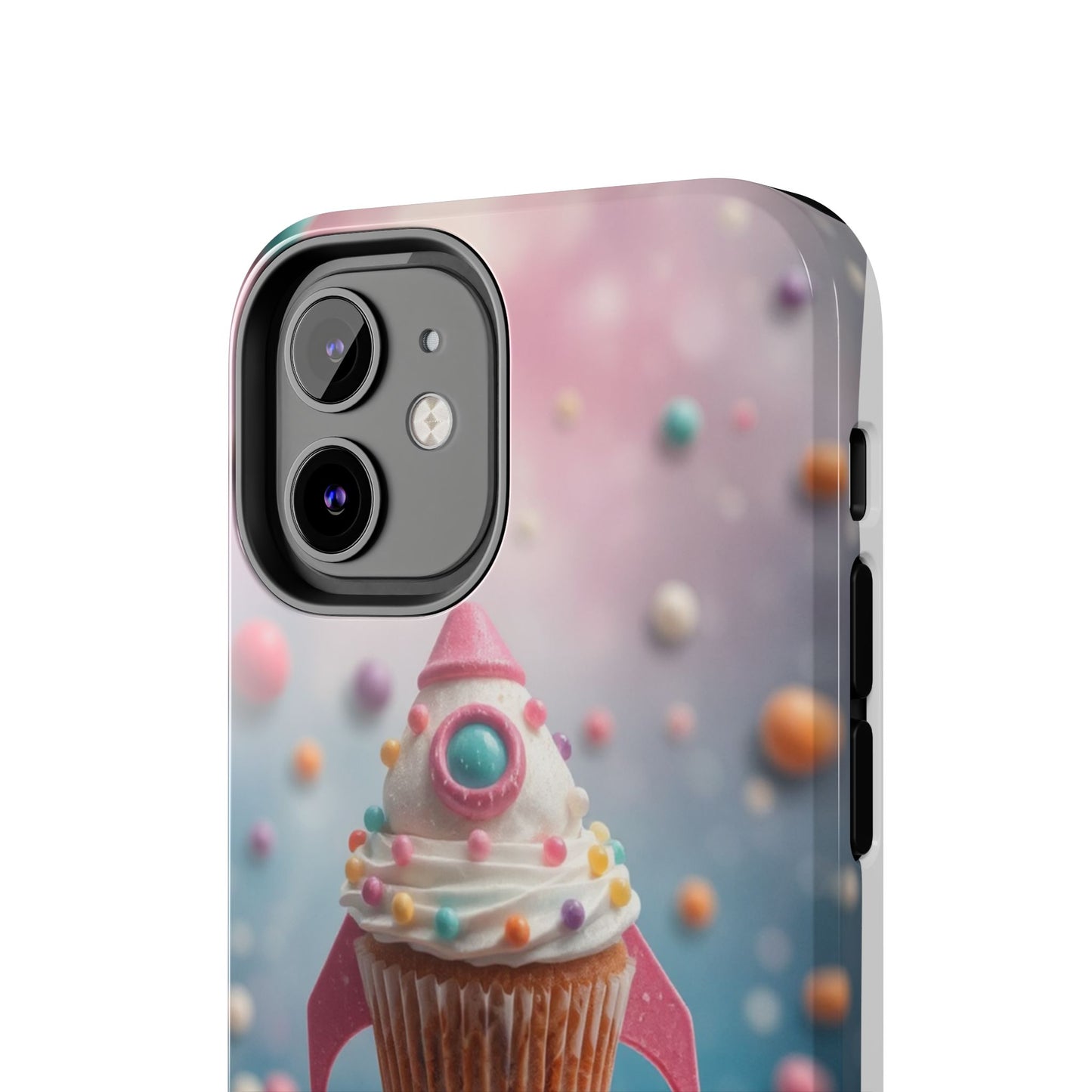 Whimsical Rocket Cupcake Phone Case - Fun Protective Case for Kids and Teens