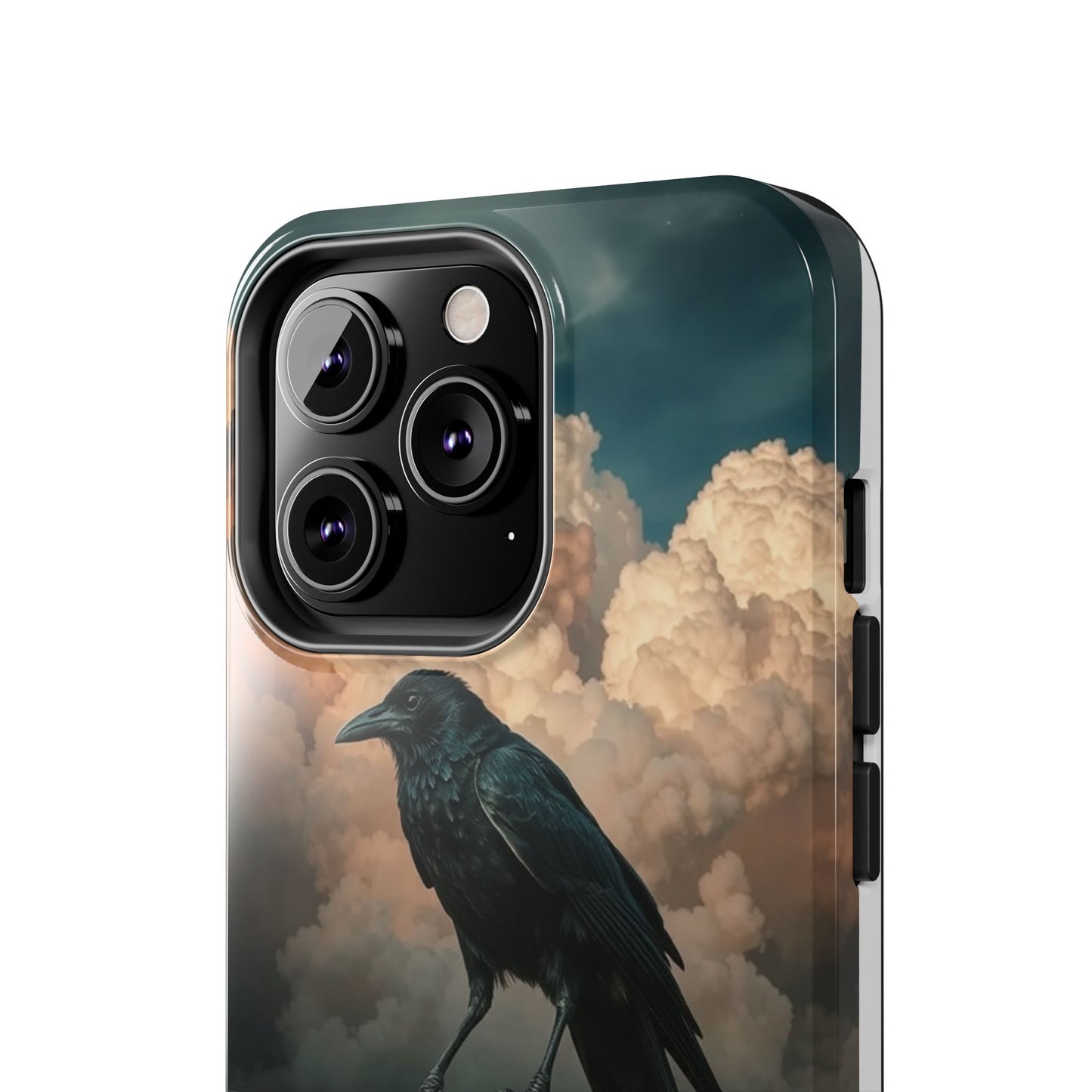 Gothic Raven Skull Tough Phone Case - Unique Protective Cover for Halloween Lovers