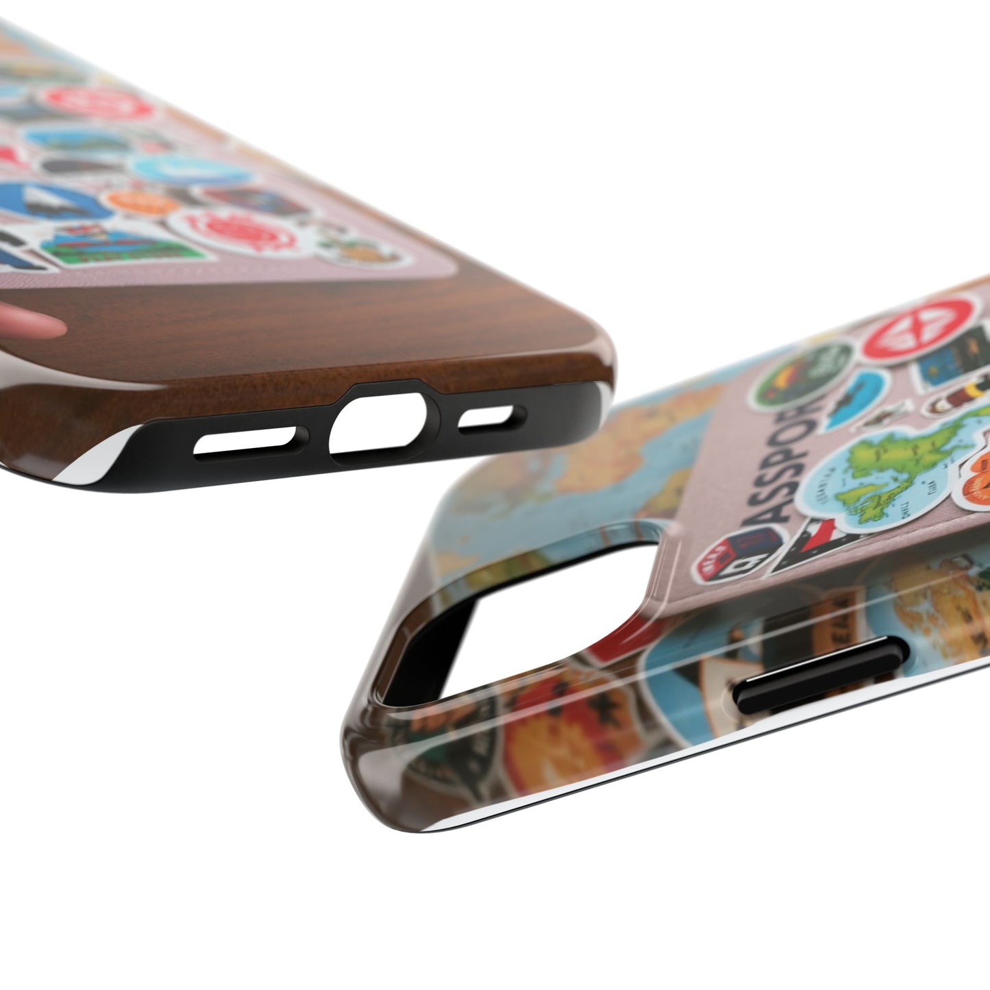 Adventure Stickers Phone Case - Tough Protection for Travel Lovers