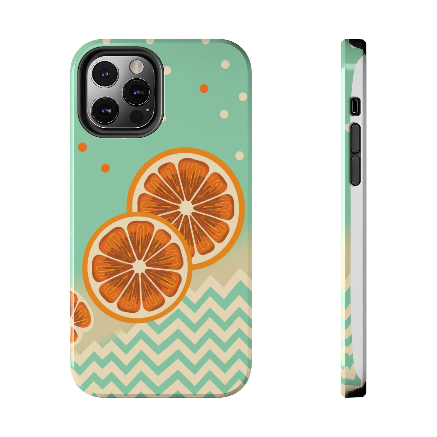 Citrus Vibe Tough Phone Case - Fun Orange Slice Design