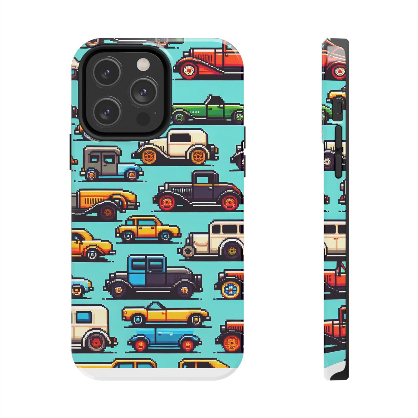 Retro Car Pixel Art Tough Phone Case - Durable & Stylish Protection - for iPhone