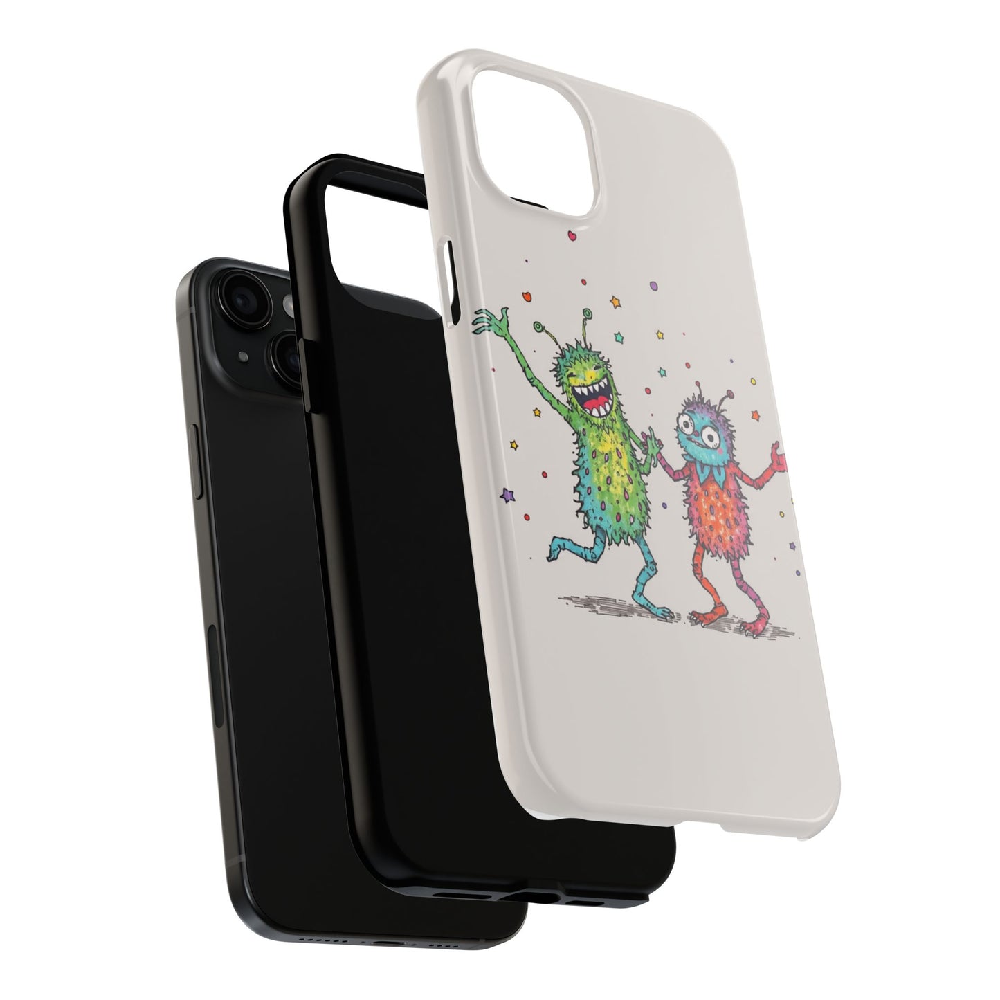 Colorful Monster Tough Phone Case - Fun and Playful Design