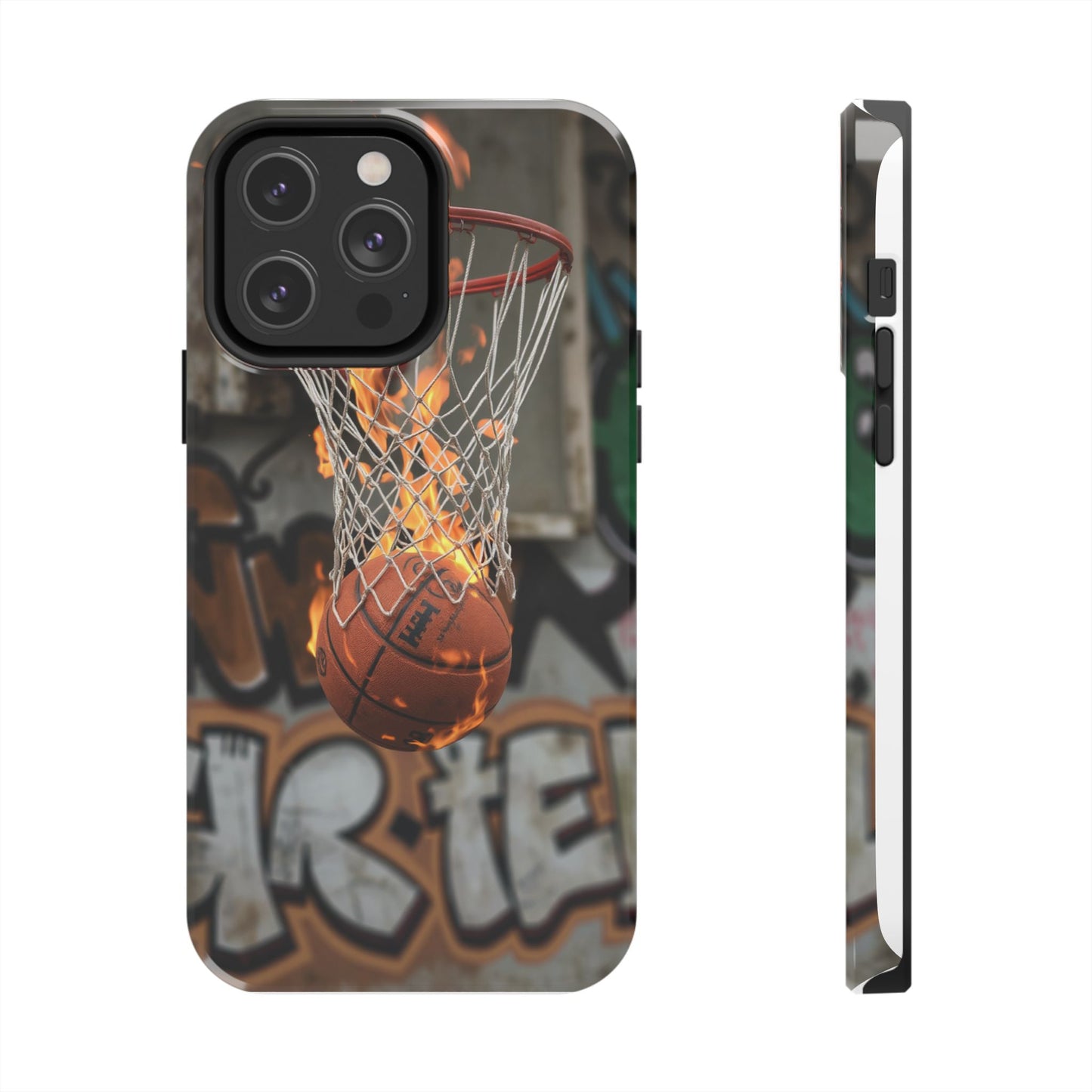 Fire Basketball Tough Phone Case - Durable Sporty Design for Athletes & Fans