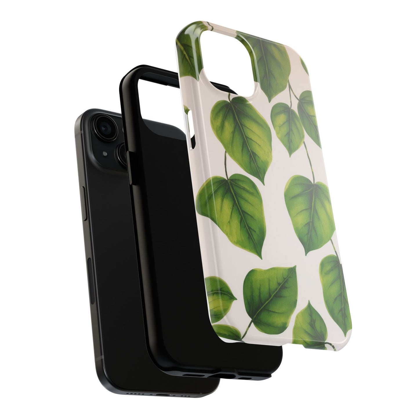 Tough Phone Cases with Green Leaf Design | Eco-Friendly Protection for Nature Lovers