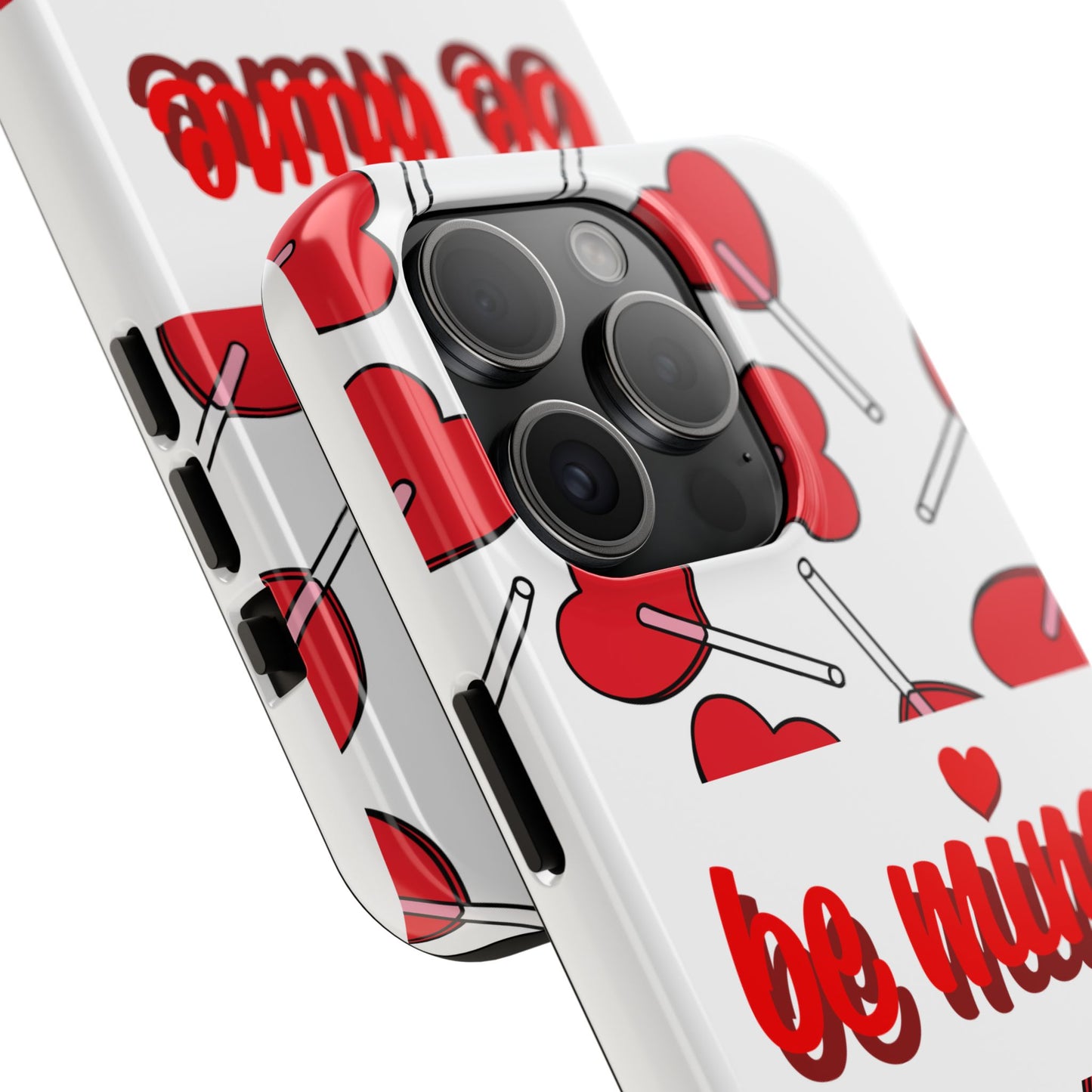 Be Mine Heart Pattern Tough Phone Case - Love Gift - for iPhone