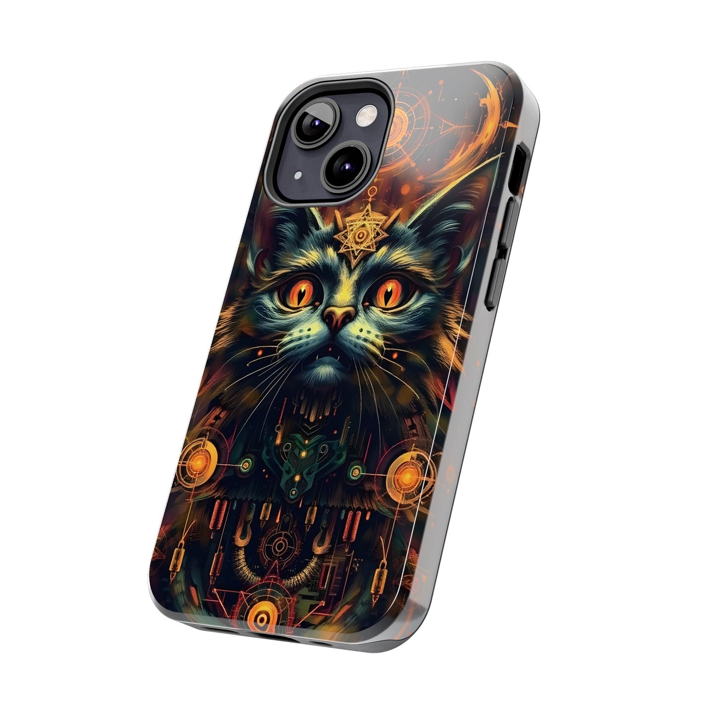 Mystical Cat Queen Tough Phone Case – Unique Protection for Cat Lovers - for iPhone