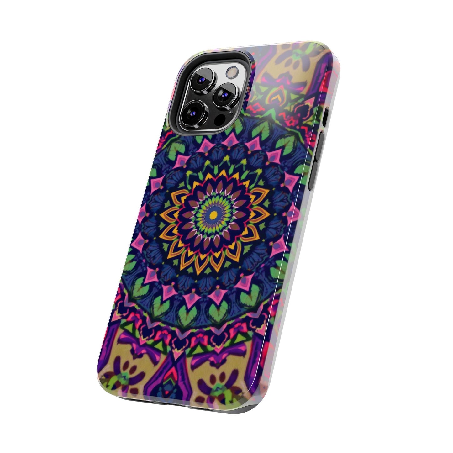 Vibrant Mandala Tough Phone Case - Colorful, Purple Fusion, Durable Protection for Your Device - for iPhone