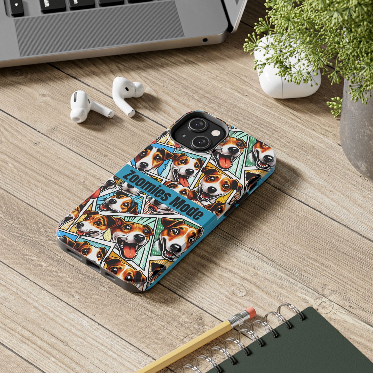 Zoomies Mode Jack Russell Tough Phone Case - Fun Dog Design Case for iPhone