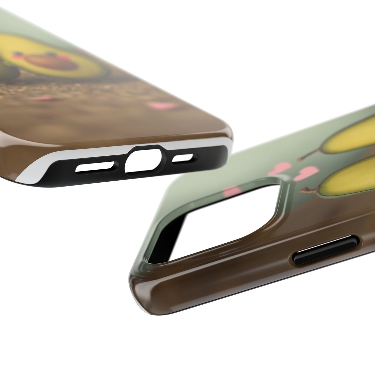 Cute Avocado Phone Case, Funny Tough Case, Quirky Phone Accessory, Gifts for Foodies, Valentine's Day Present