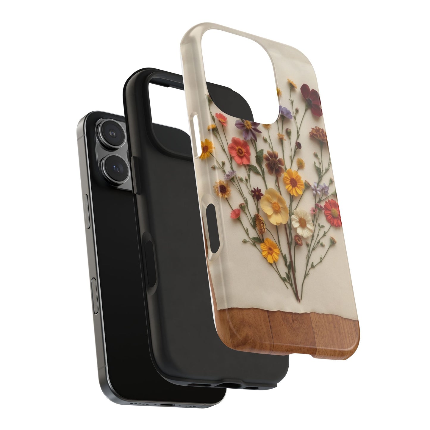 Floral Tough Phone Case - Durable Protection with Nature-Inspired Design