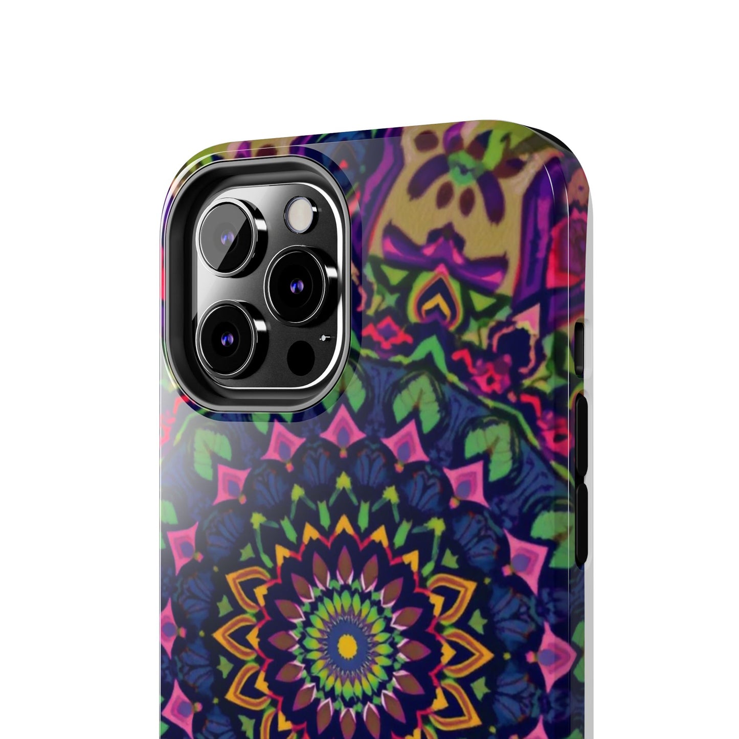 Vibrant Mandala Tough Phone Case - Colorful, Purple Fusion, Durable Protection for Your Device - for iPhone
