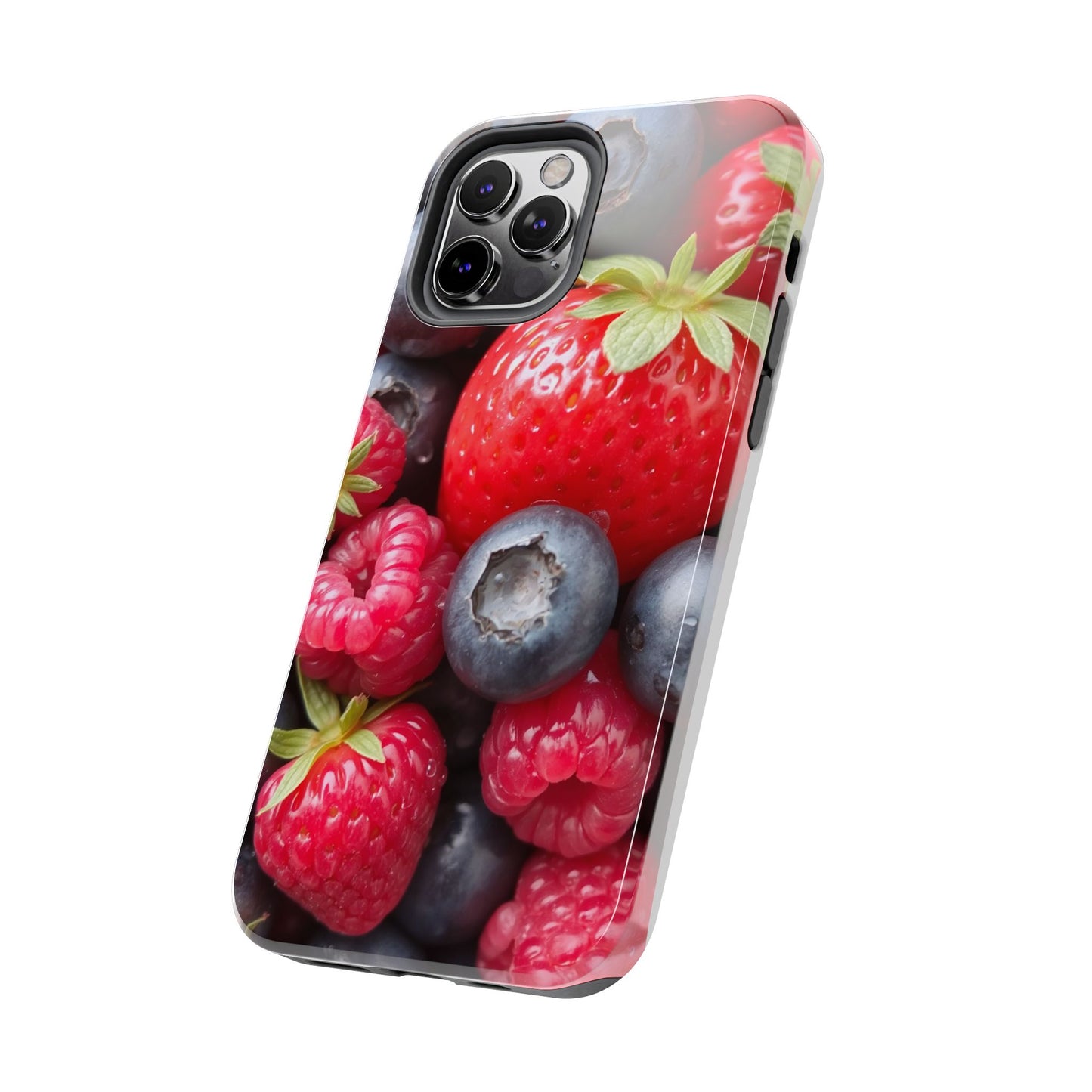 Fruit-Themed Tough Phone Case - Berry Burst Design