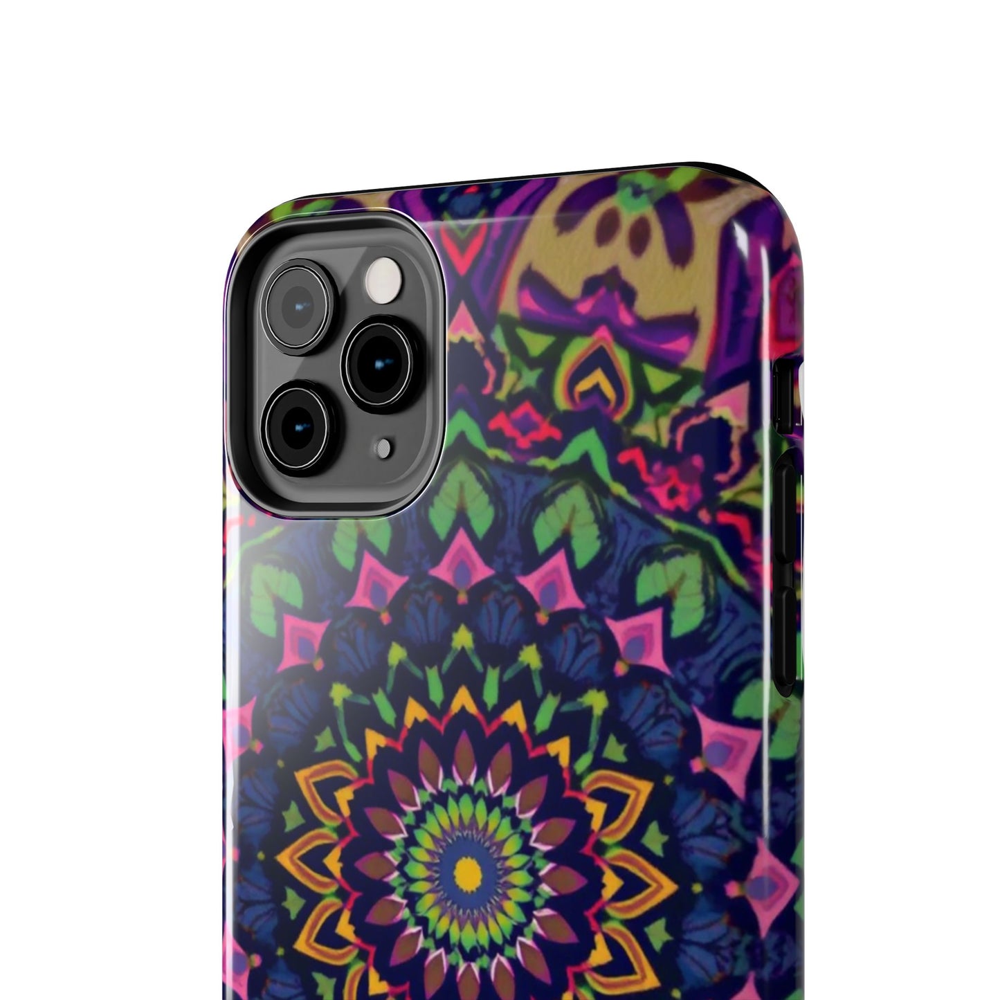 Vibrant Mandala Tough Phone Case - Colorful, Purple Fusion, Durable Protection for Your Device - for iPhone