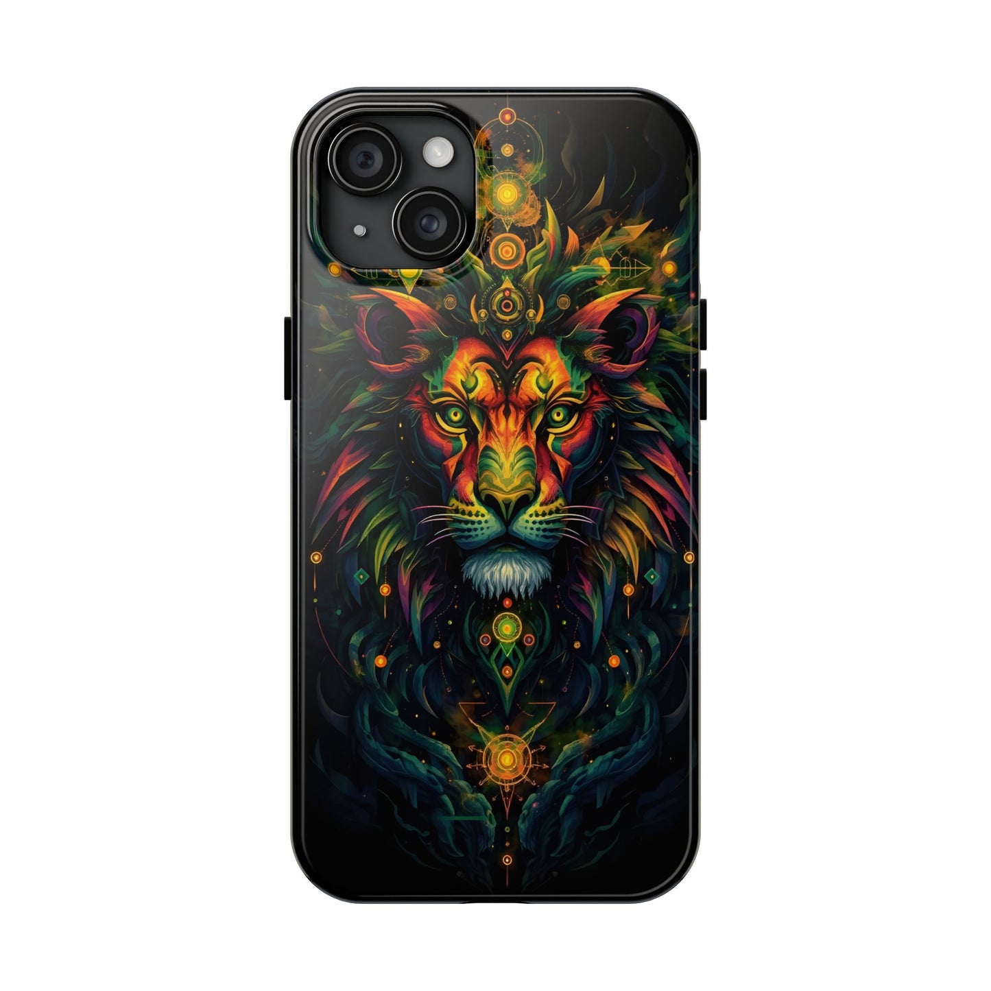 Vibrant Mystical Lion Art Tough Phone Case - Bold Protector for Animal Lovers - for iPhone