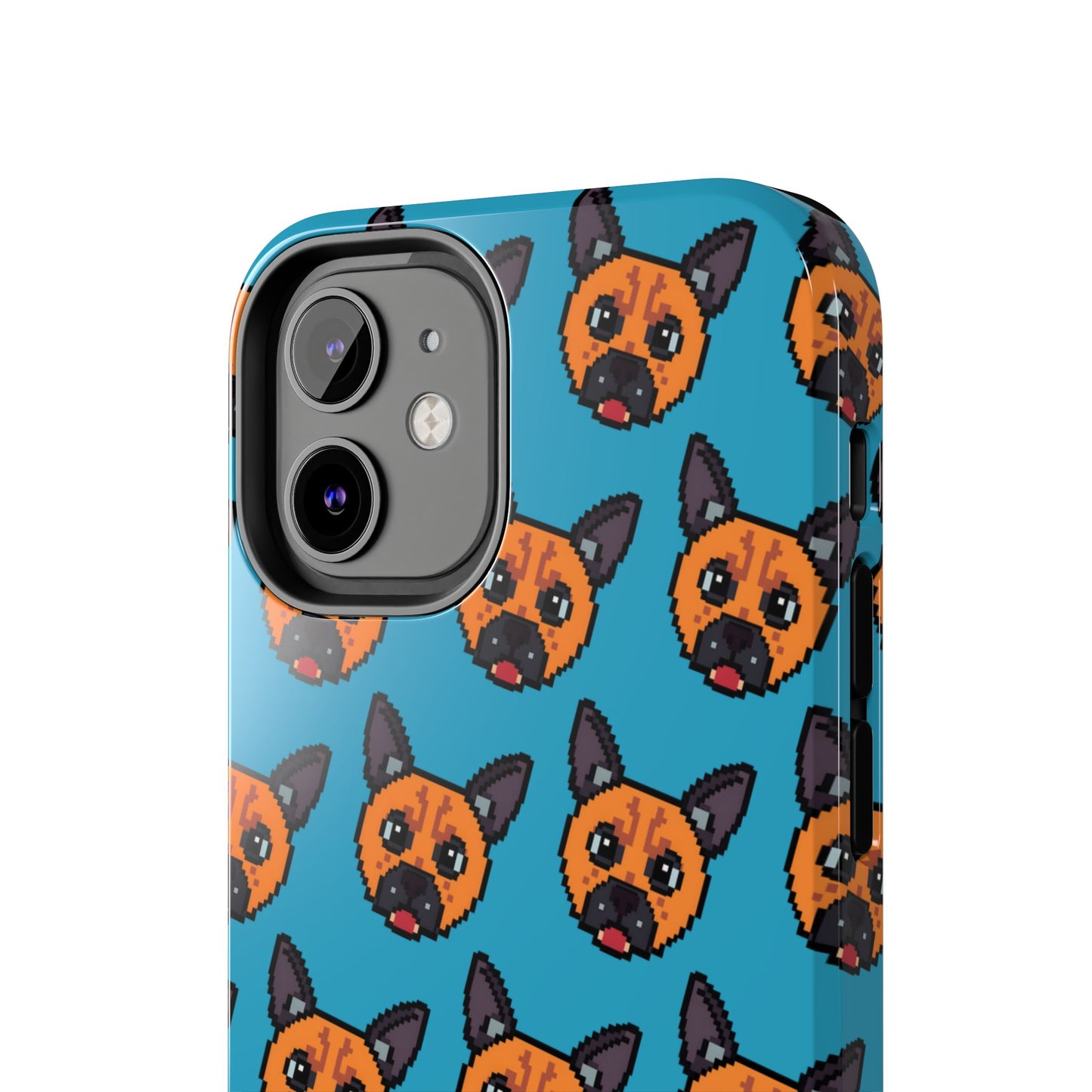 Cute Orange Dog Pixel Art Pattern Tough Phone Case - Fun & Durable Protection - for iPhone