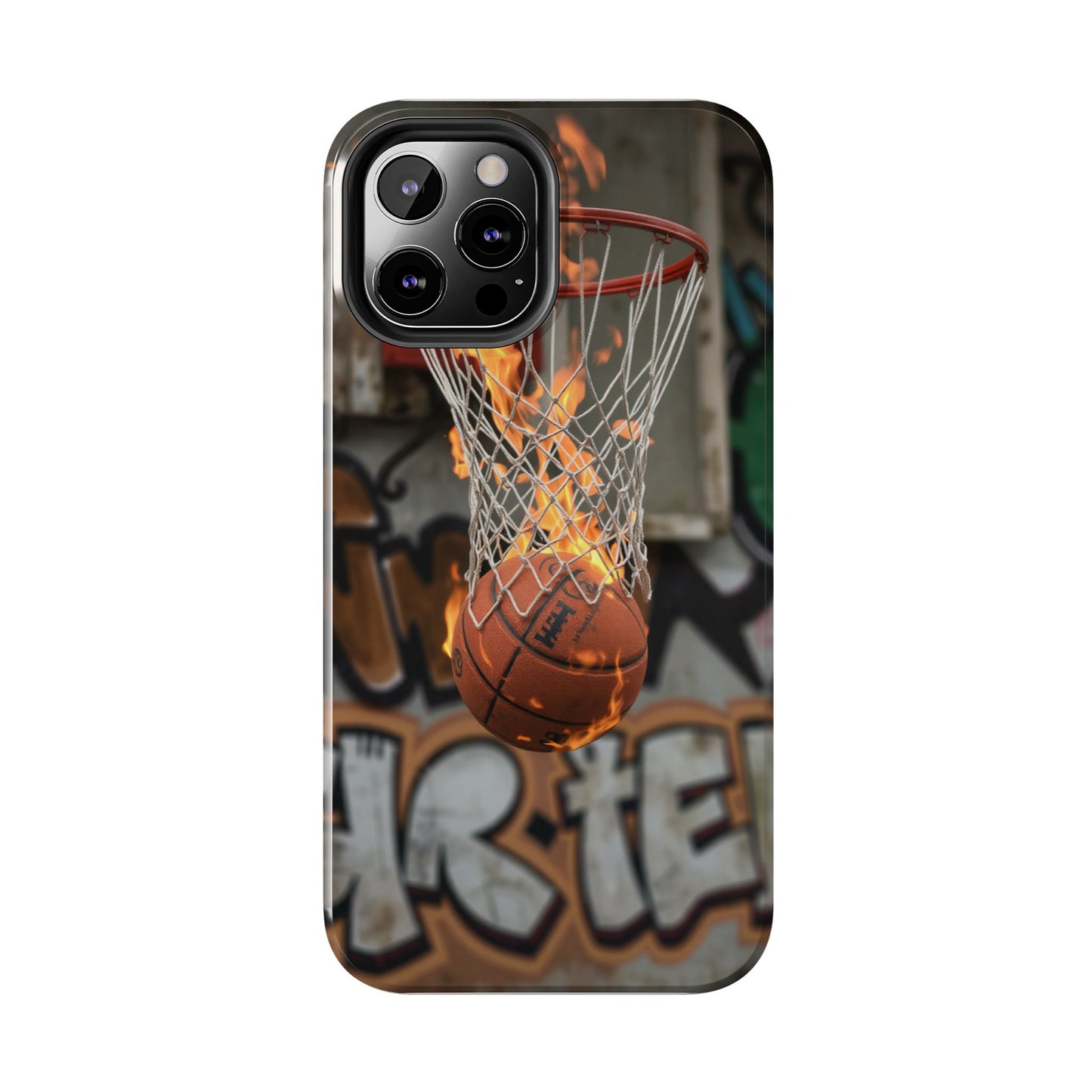 Fire Basketball Tough Phone Case - Durable Sporty Design for Athletes & Fans