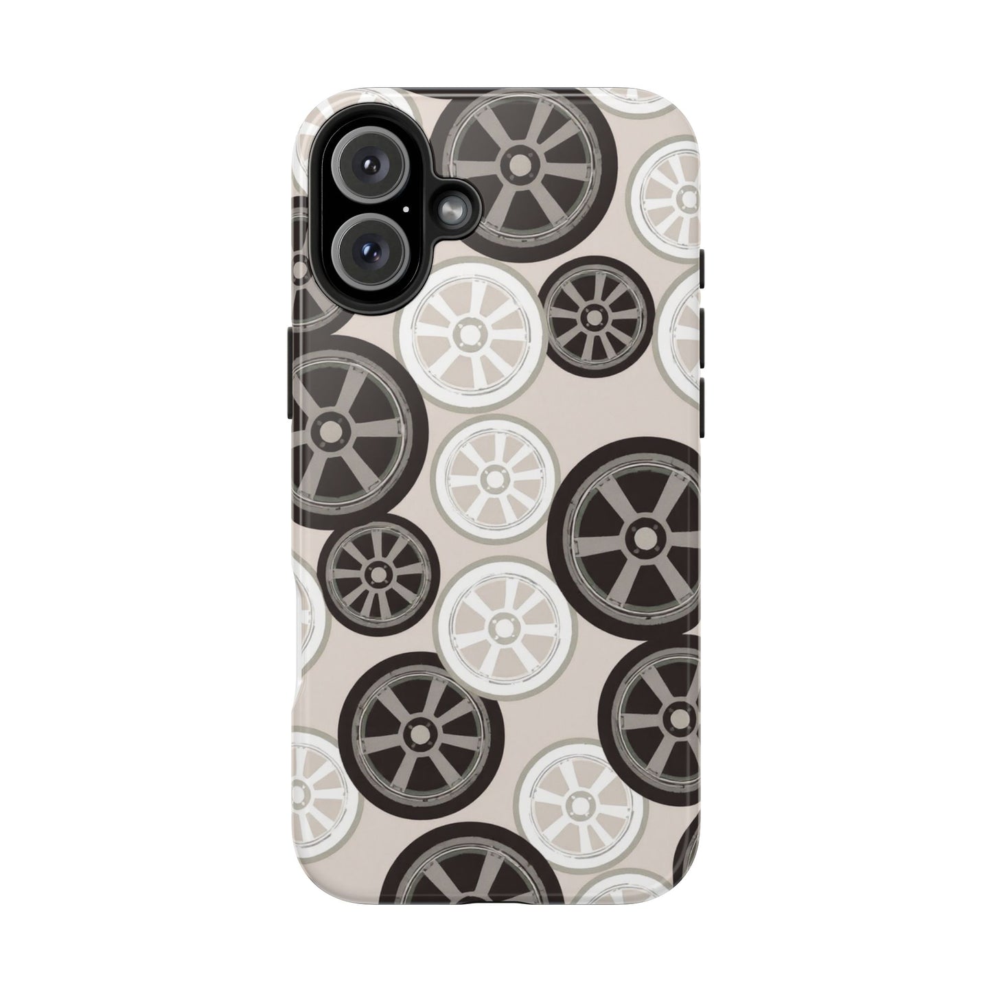 Racing Wheel Design Tough Phone Case – Durable Protection for Automotive Enthusiasts