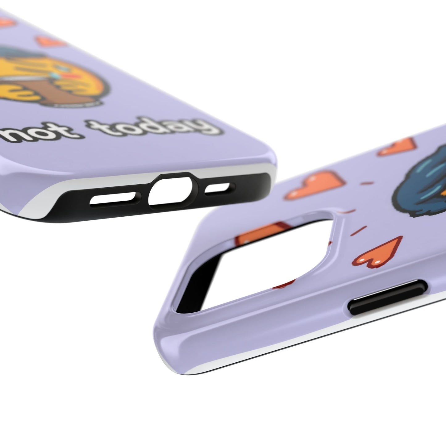 Cute Tough Phone Case - 'Not Today' Emoji Design