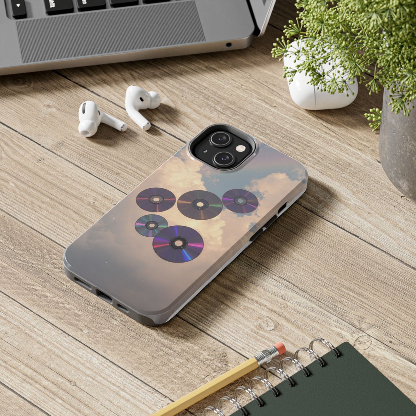 Vibrant Cloud CD Tough Phone Case - Durable and Stylish