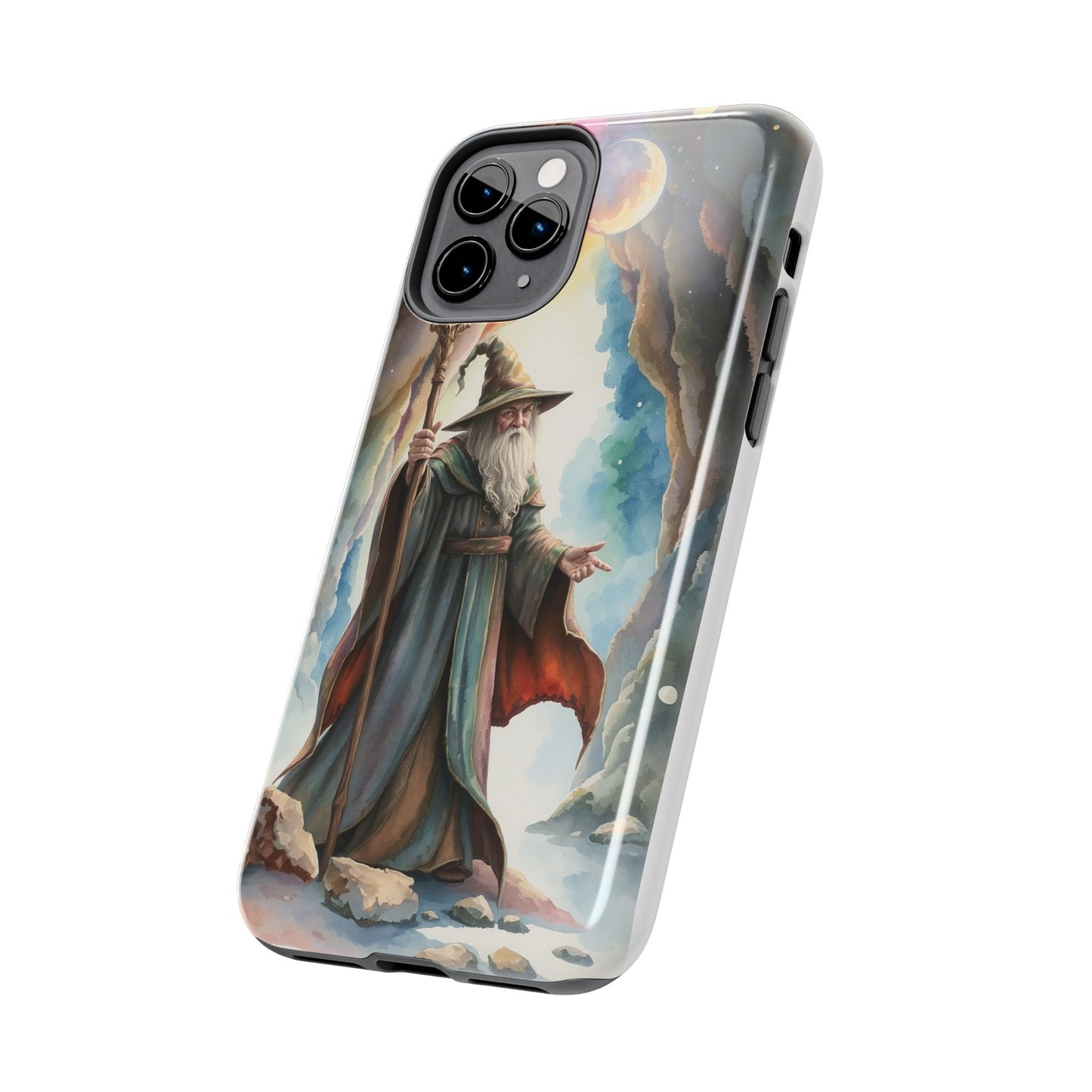 Magical Wizard Phone Case - Tough, Durable Phone Cover for Fantasy Lovers, Geek Gift, Unique Design, Celestial Phone Accessory