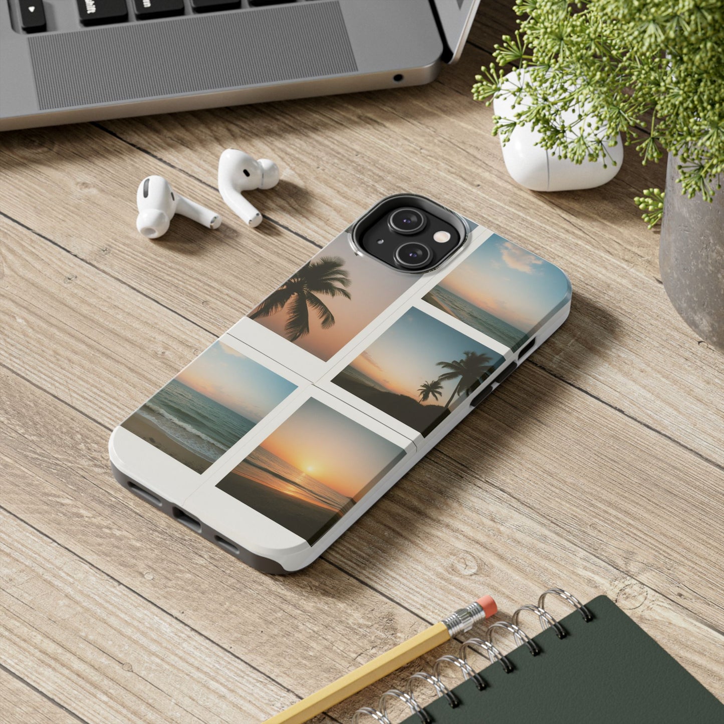 Tropical Sunset Tough Phone Case - Beach Vibes for Summer Adventures