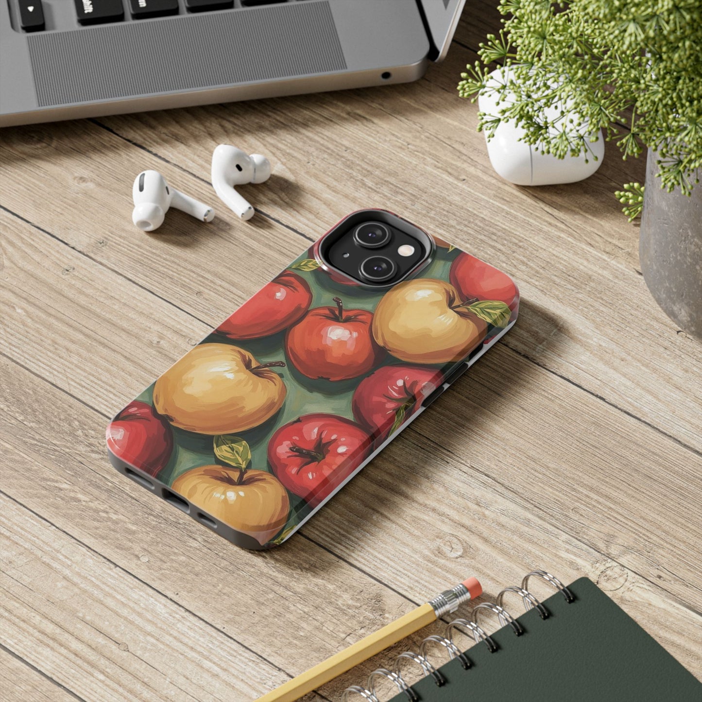 Colorful Painted Apples Art Tough Phone Case - Durable & Stylish Protection - for iPhone
