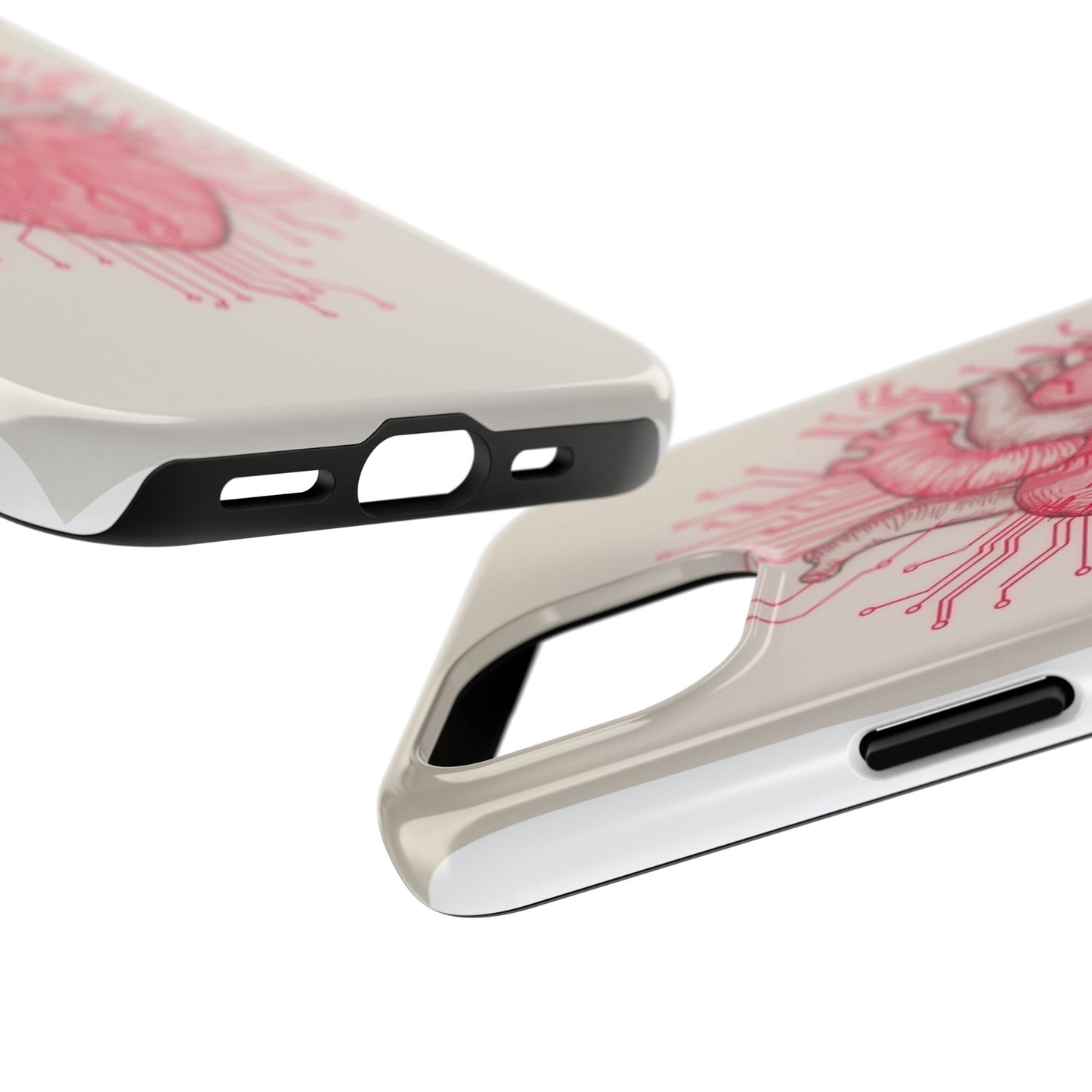 Heart Circuit Tough Phone Case – Unique Tech-Inspired Design for Tech Lovers